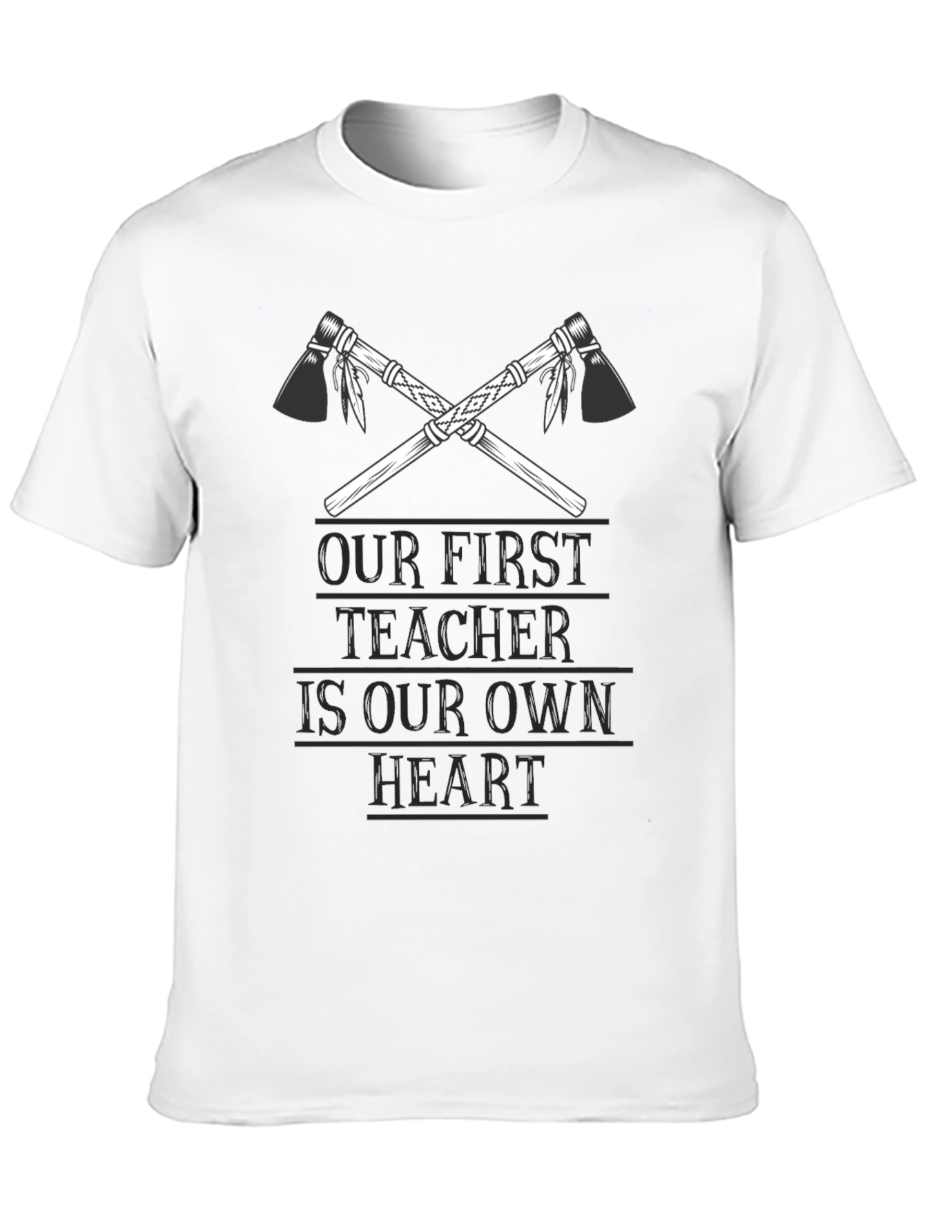 Black Our First Teacher Heart Graphic Tee view 10