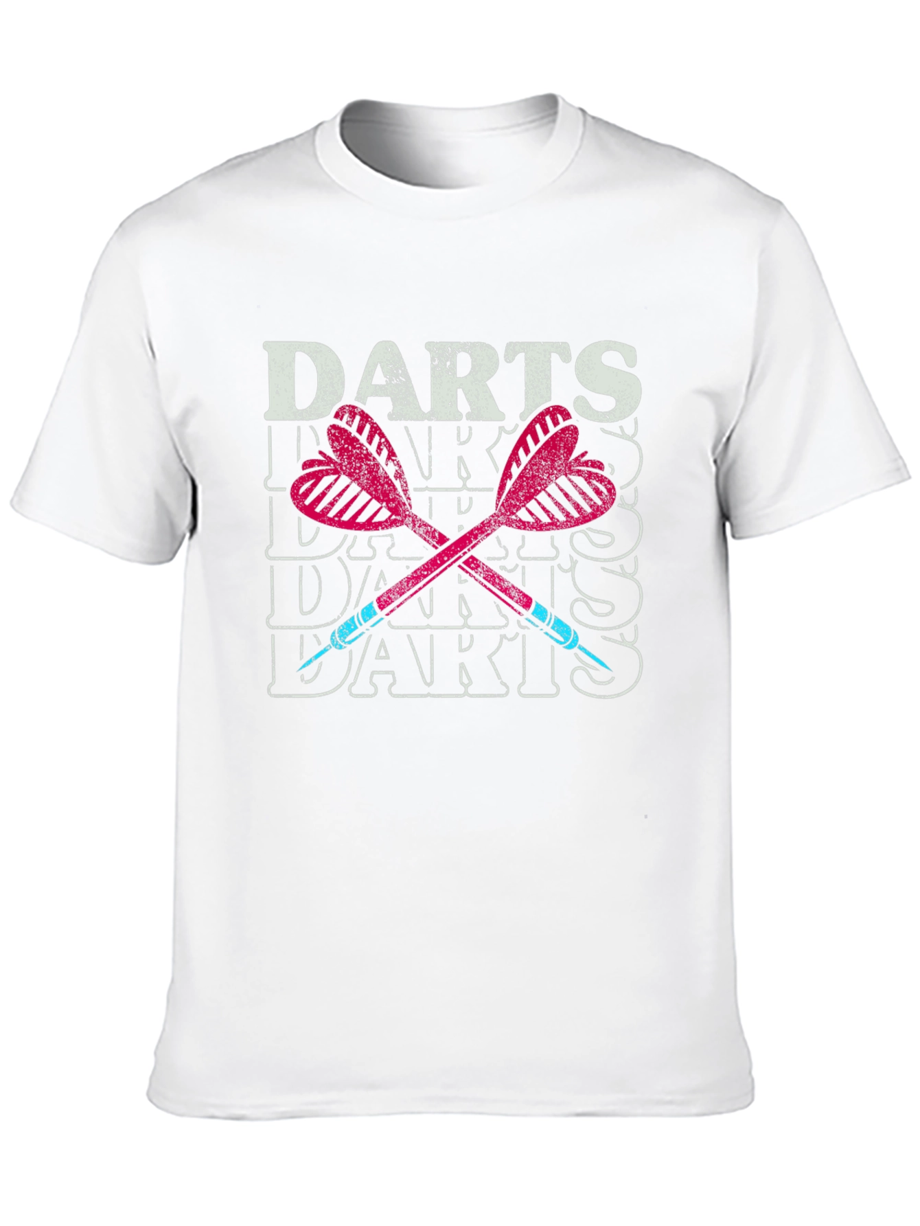 Black Darts Graphic Tee - Vintage Style Dart Player T-Shirt view 10