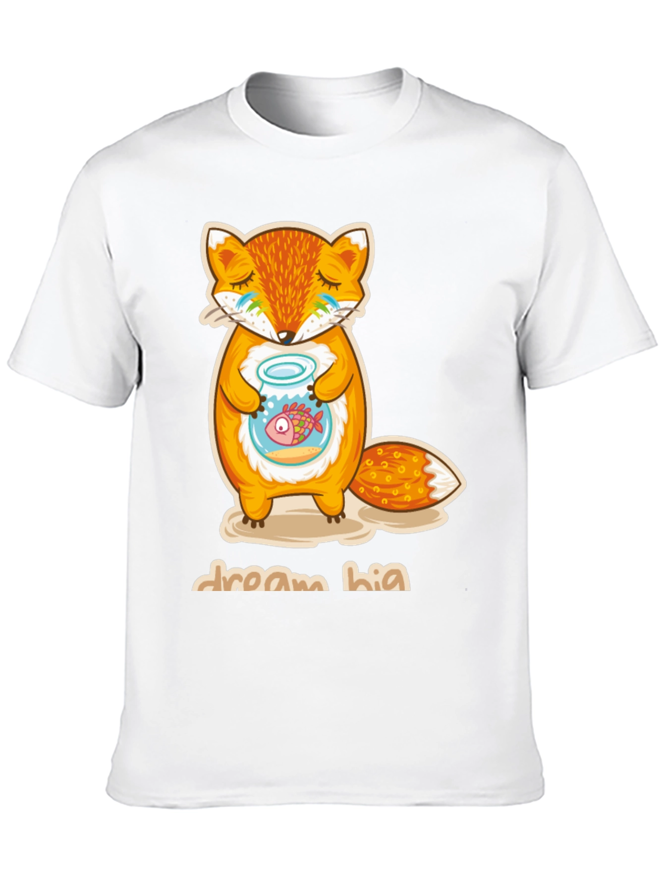 Black Dream Big Fox T-Shirt - Unisex Graphic Tee view 10