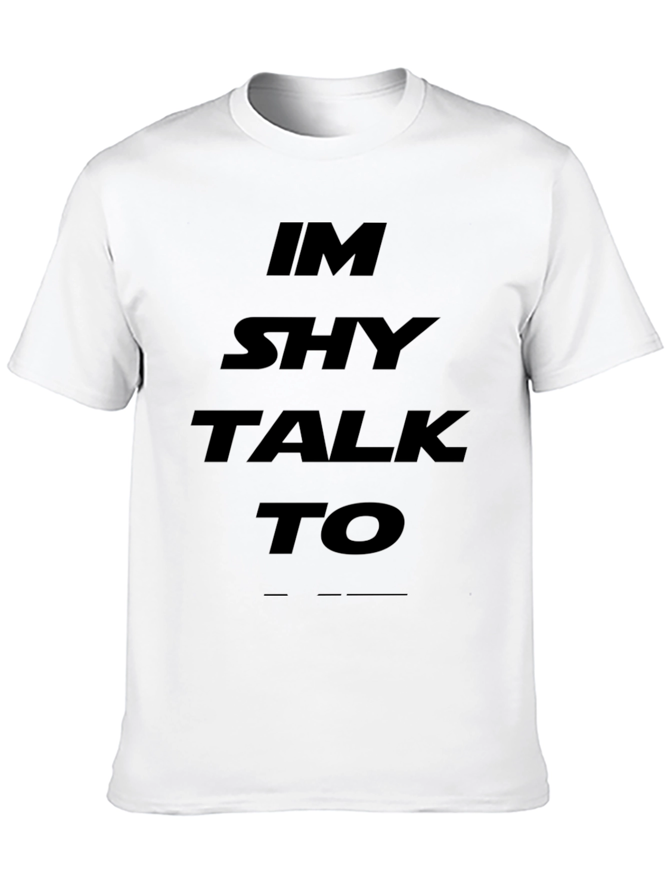 Black Introvert Humor T-Shirt: I'm Shy, Talk To... view 10