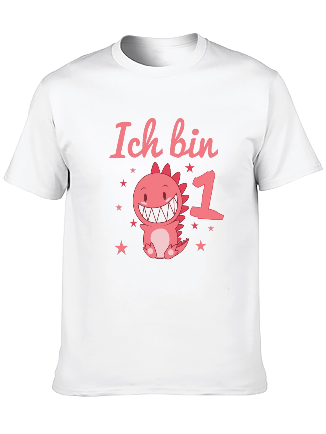 Black Ich Bin 1st Birthday Dinosaur T-Shirt view 10
