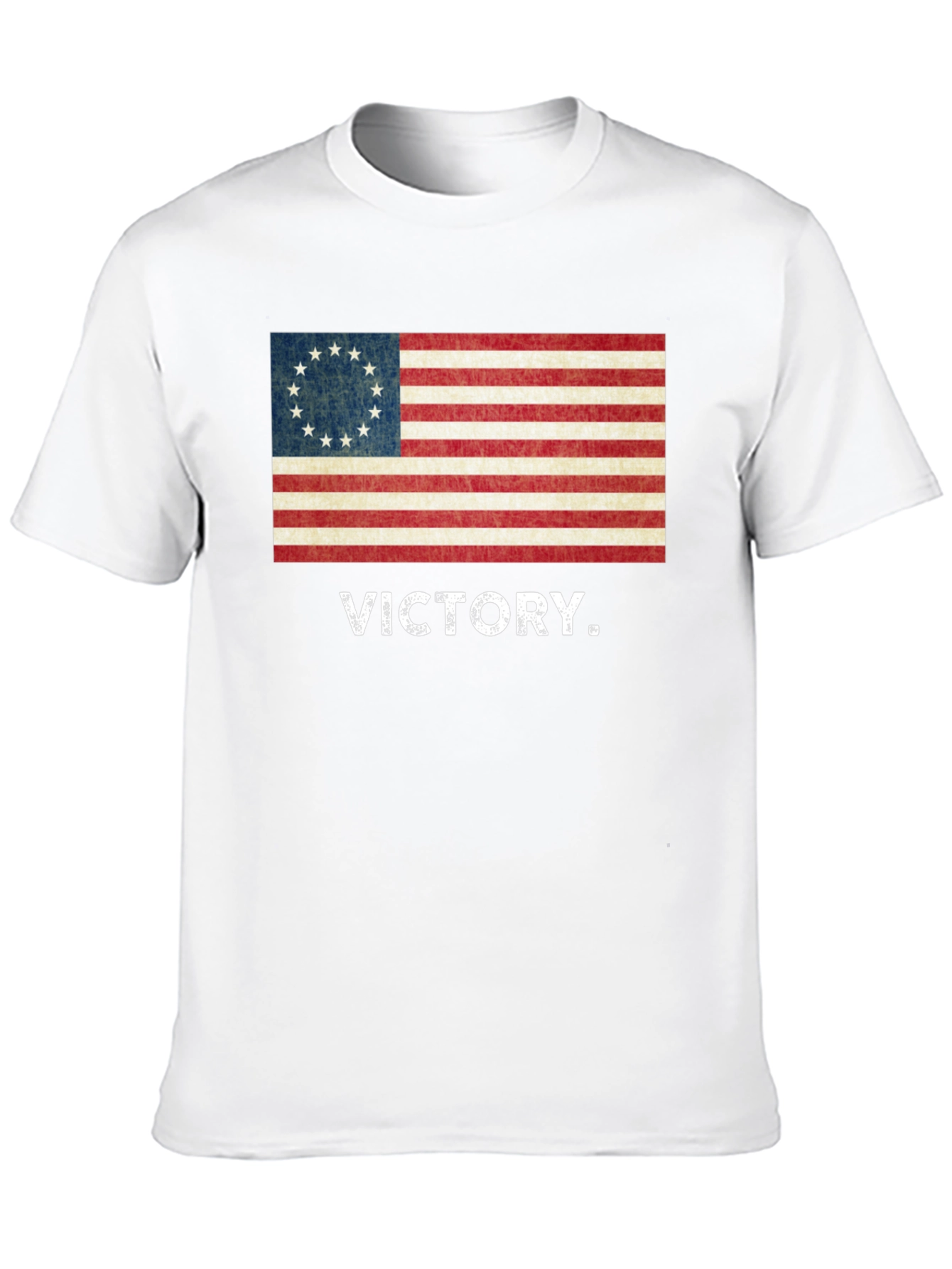 Black Victory Flag Graphic Tee - Patriotic Style view 10