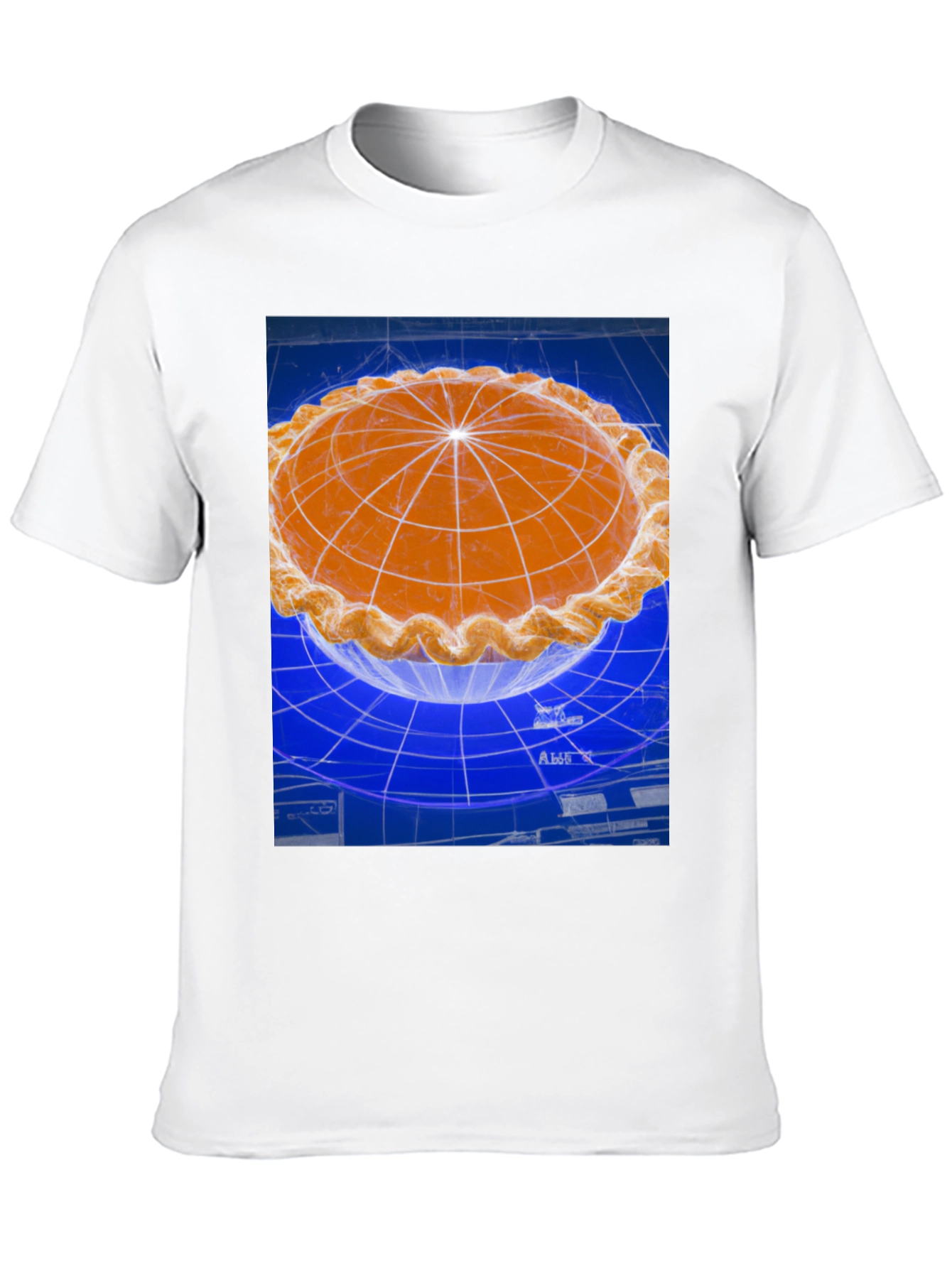 Black Pie Blueprint Graphic T-Shirt view 10