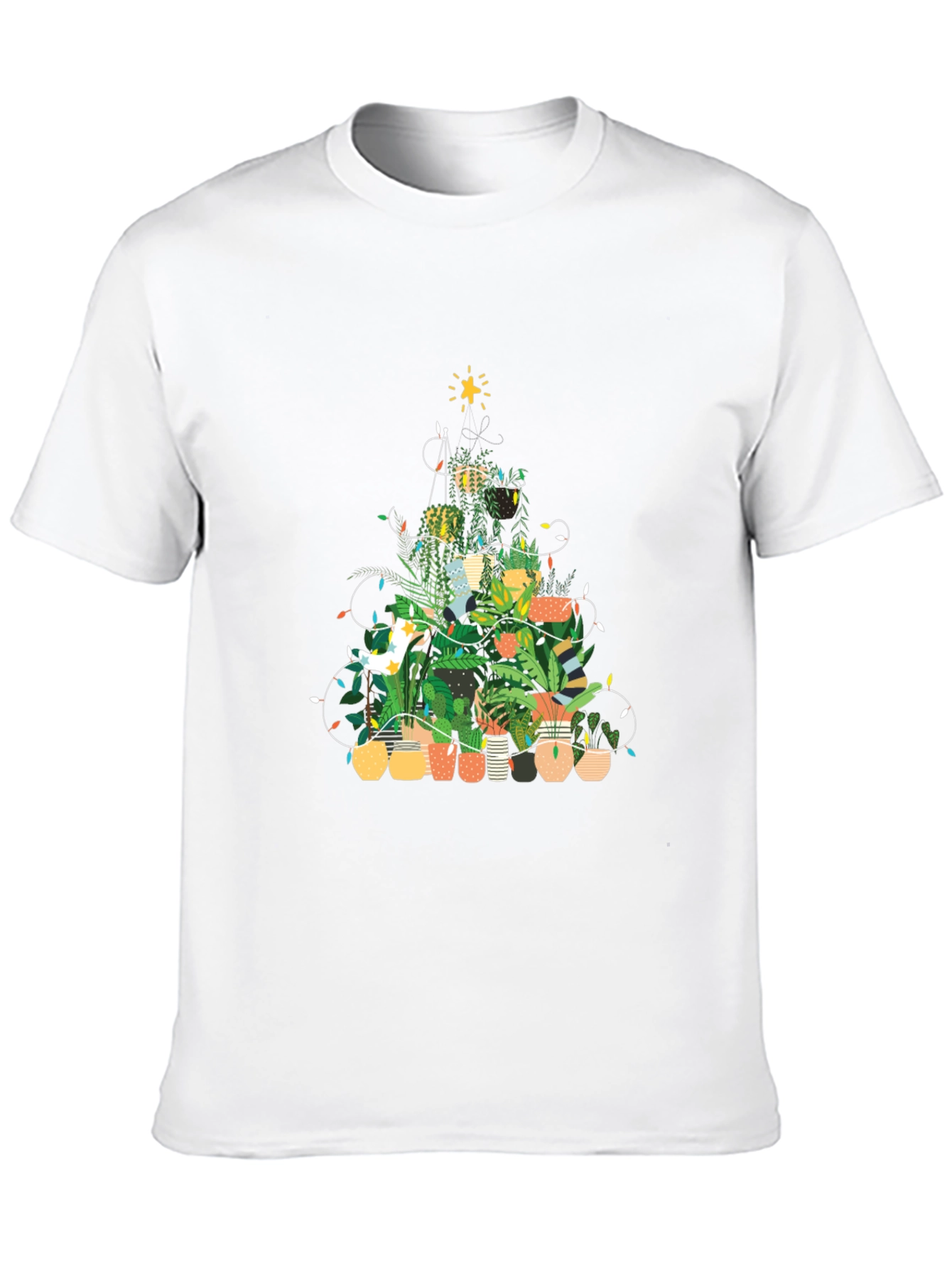 Black Plant Christmas Tree Graphic Tee view 10