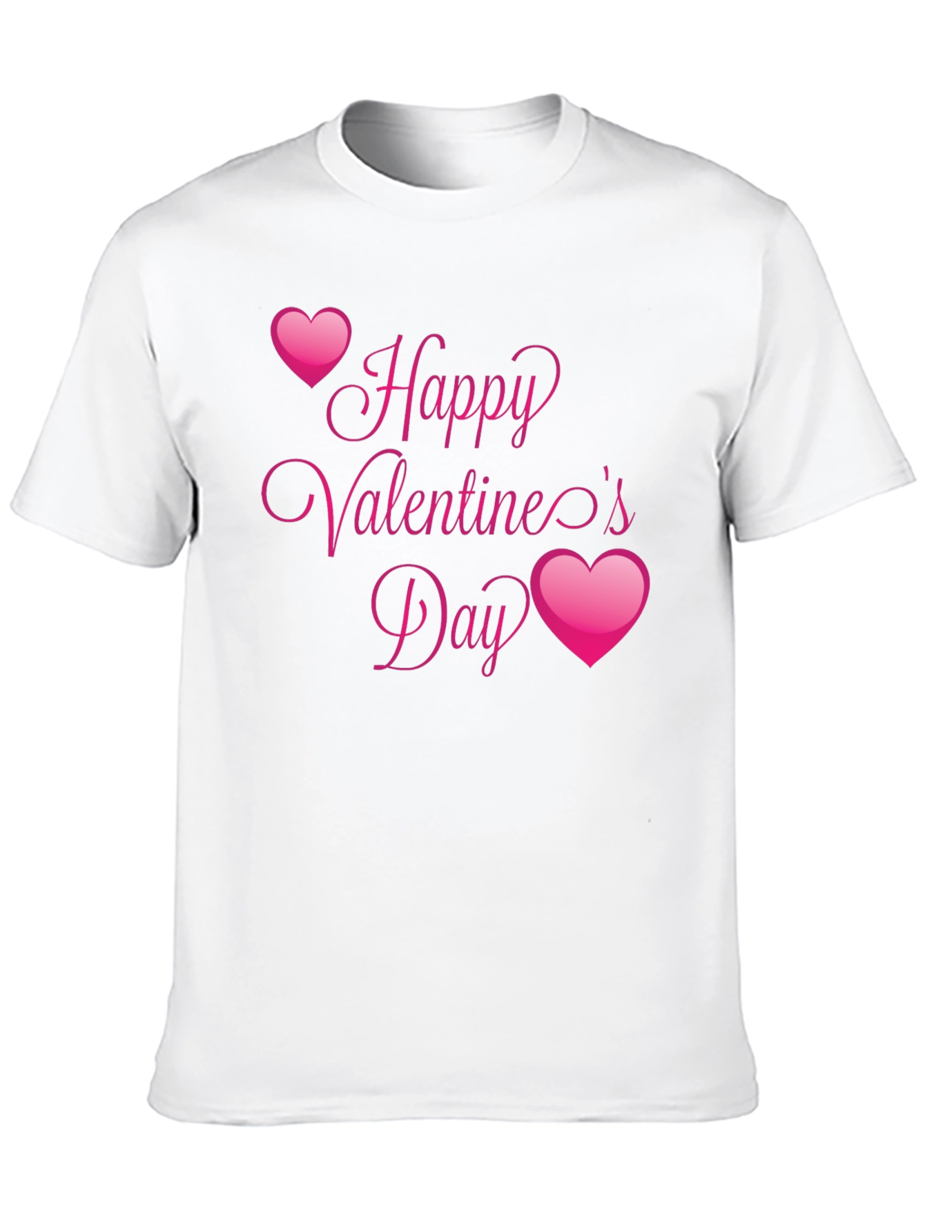 Black Happy Valentine's Day Black T-Shirt view 10