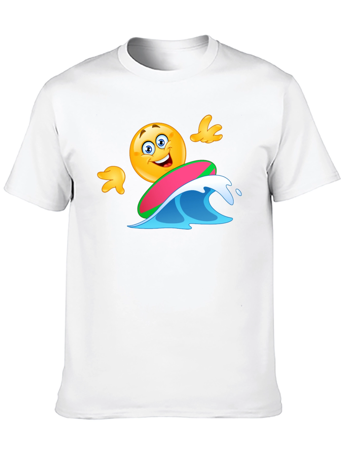 Black Surfing Emoji T-Shirt - Fun Graphic Tee view 10