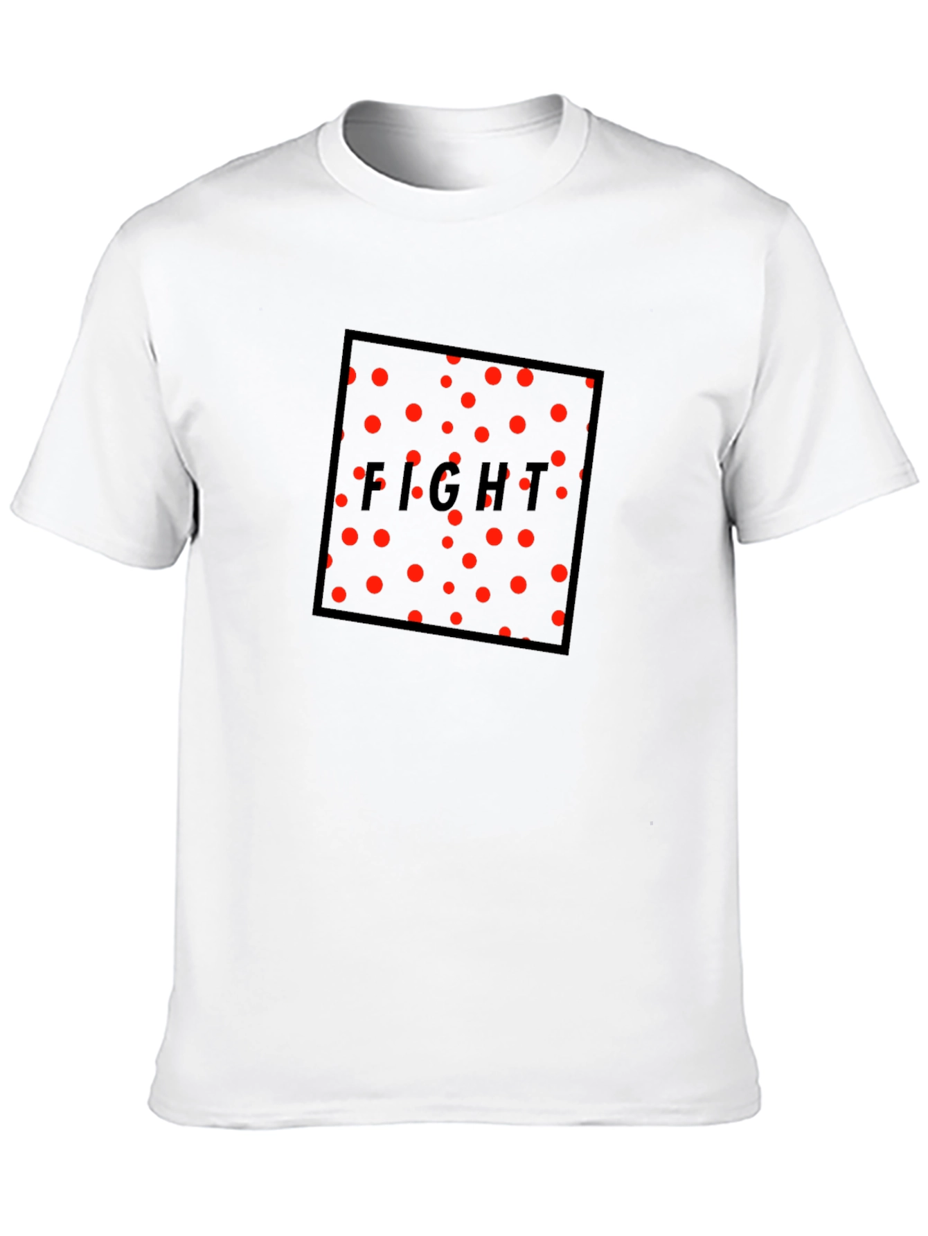 Black Fight Polka Dot Graphic Tee - Black view 10