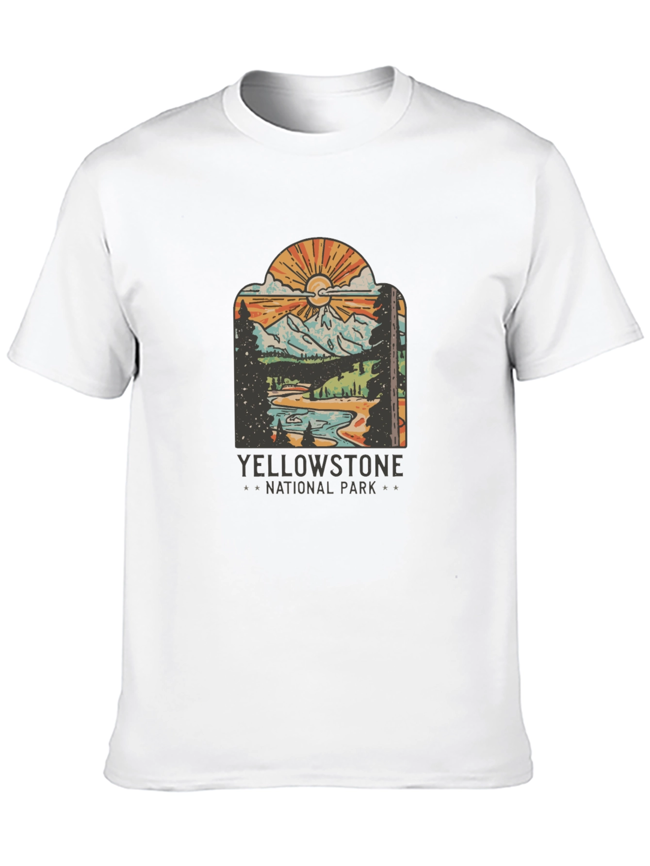 Black Yellowstone National Park Graphic Tee view 10