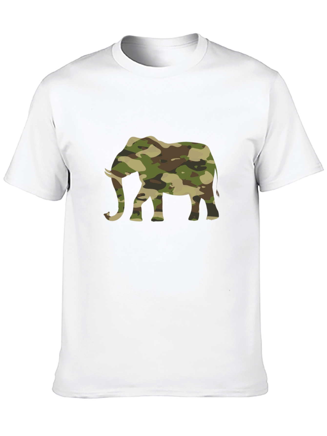 Black Camo Elephant Graphic Tee - Trendy Casual Style view 10