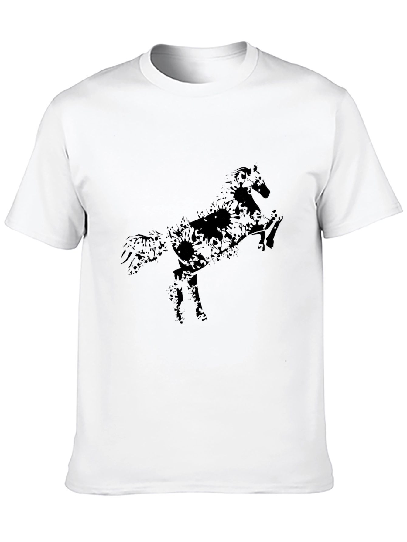 Black Black Horse Graphic Tee - Stylish Men's Casual Shirt view 10