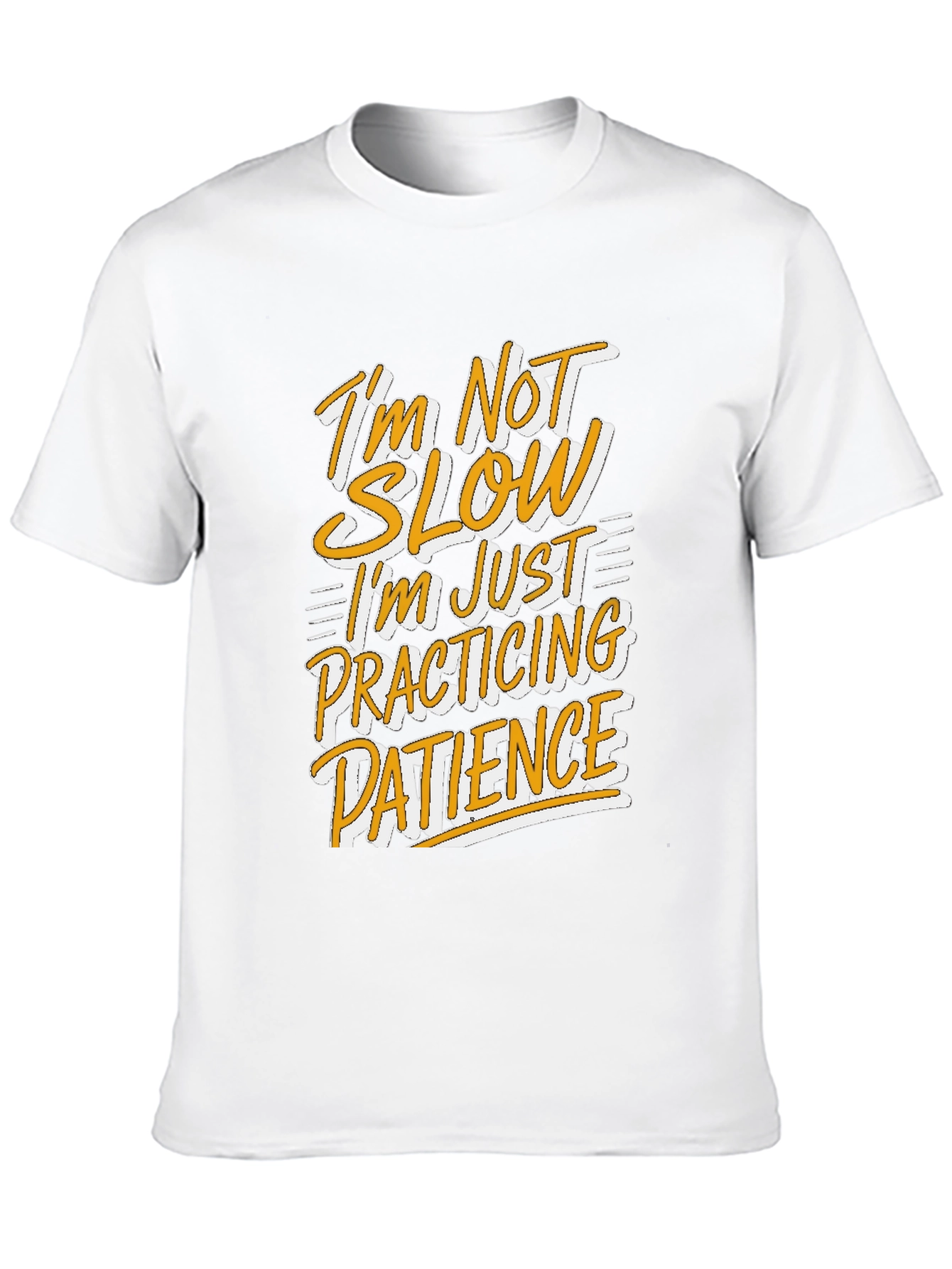 Black Funny Patience T-Shirt - I'm Not Slow view 10