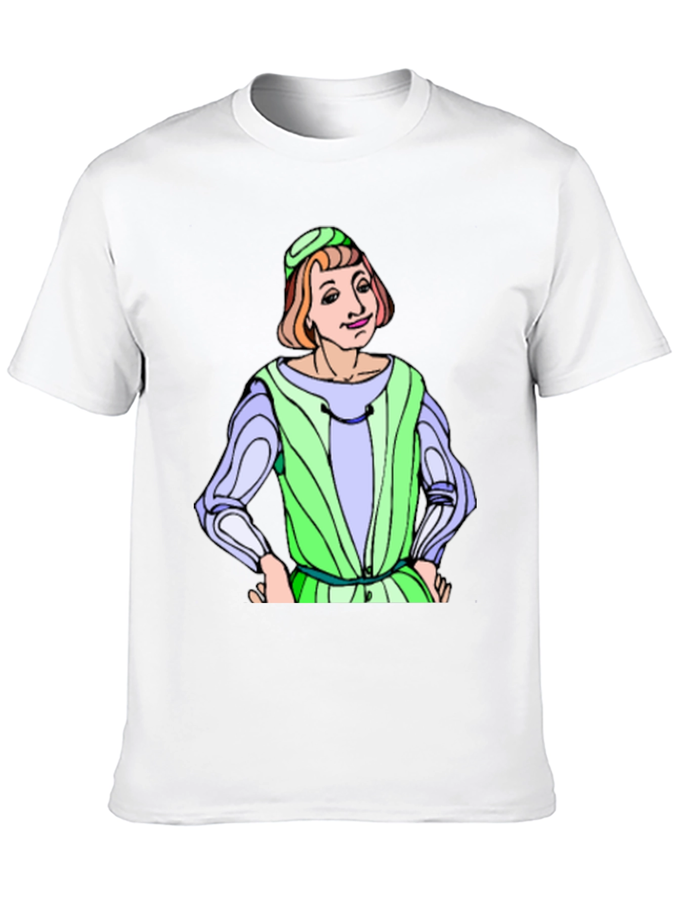 Black Renaissance Cartoon T-Shirt - Quirky Graphic Tee view 10