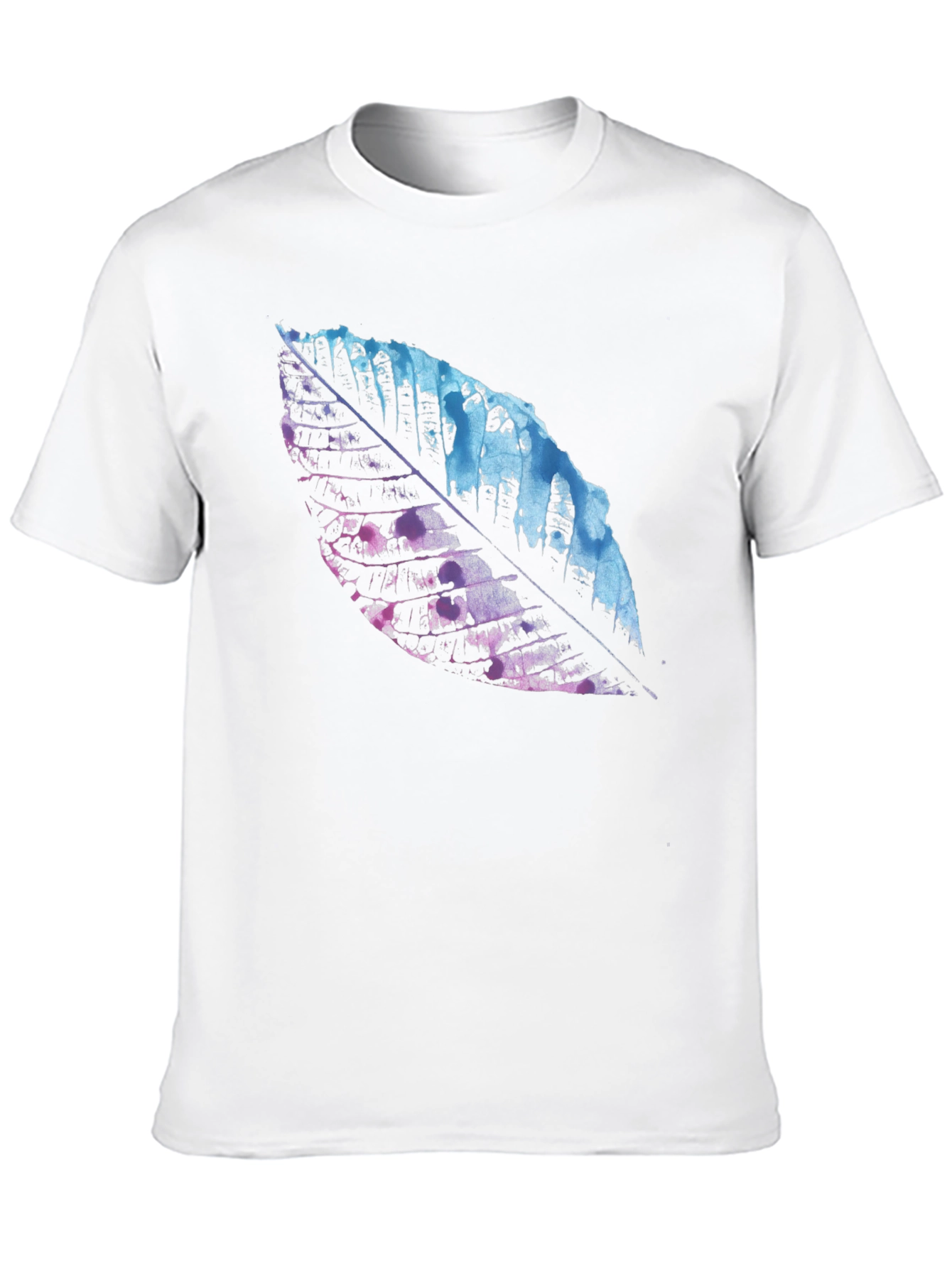 Black Abstract Leaf Graphic Black T-Shirt view 10