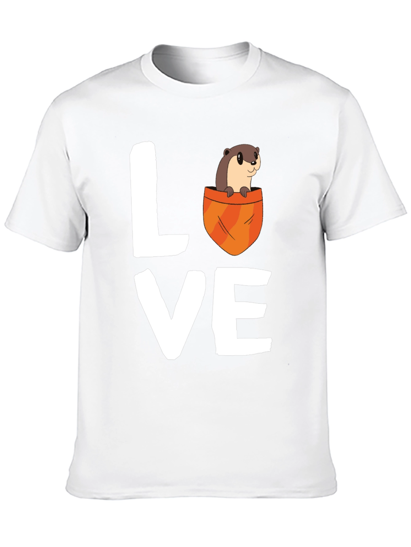 Black Otter Love Graphic T-Shirt - Unisex Cotton Tee view 10