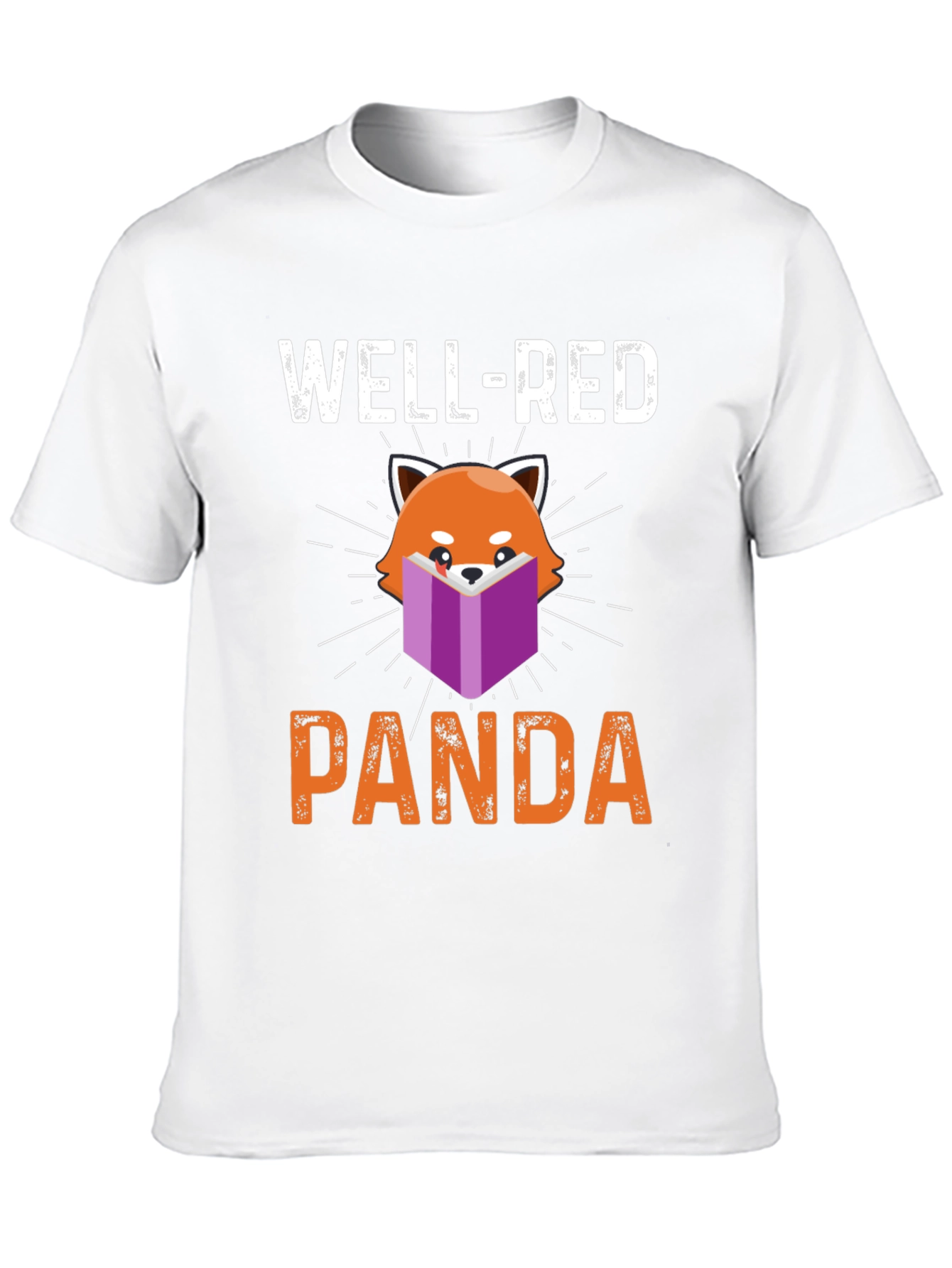 Black Well-Red Panda T-Shirt - Book Lover Tee view 10