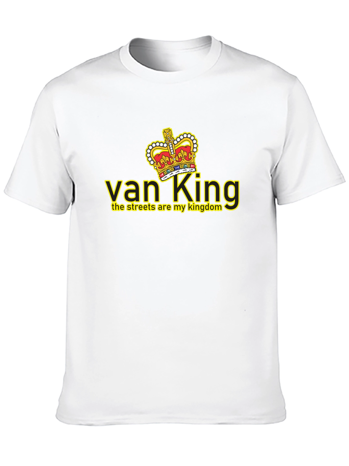 Black Van King Graphic Tee - Black Crew Neck T-Shirt view 10