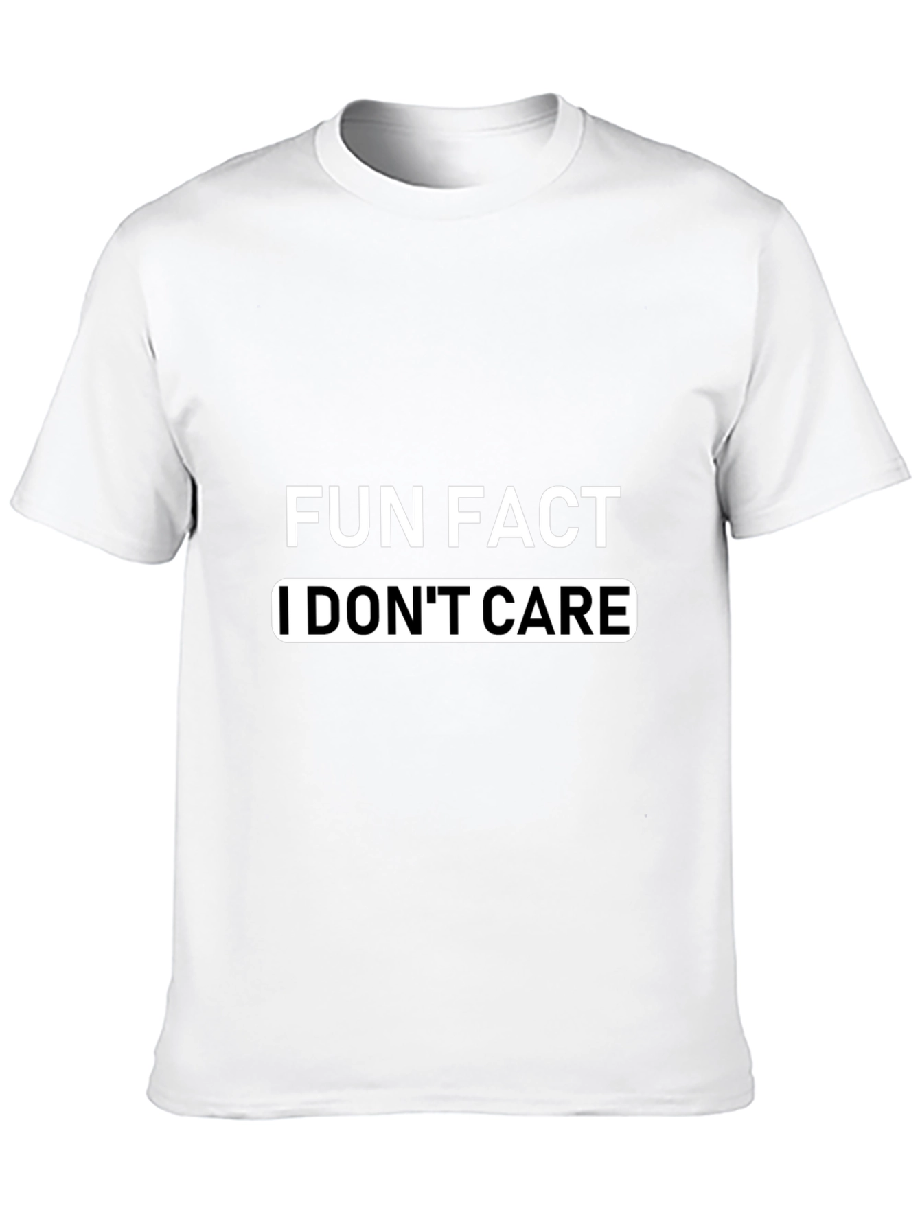 Black Fun Fact I Don't Care Graphic T-Shirt view 10
