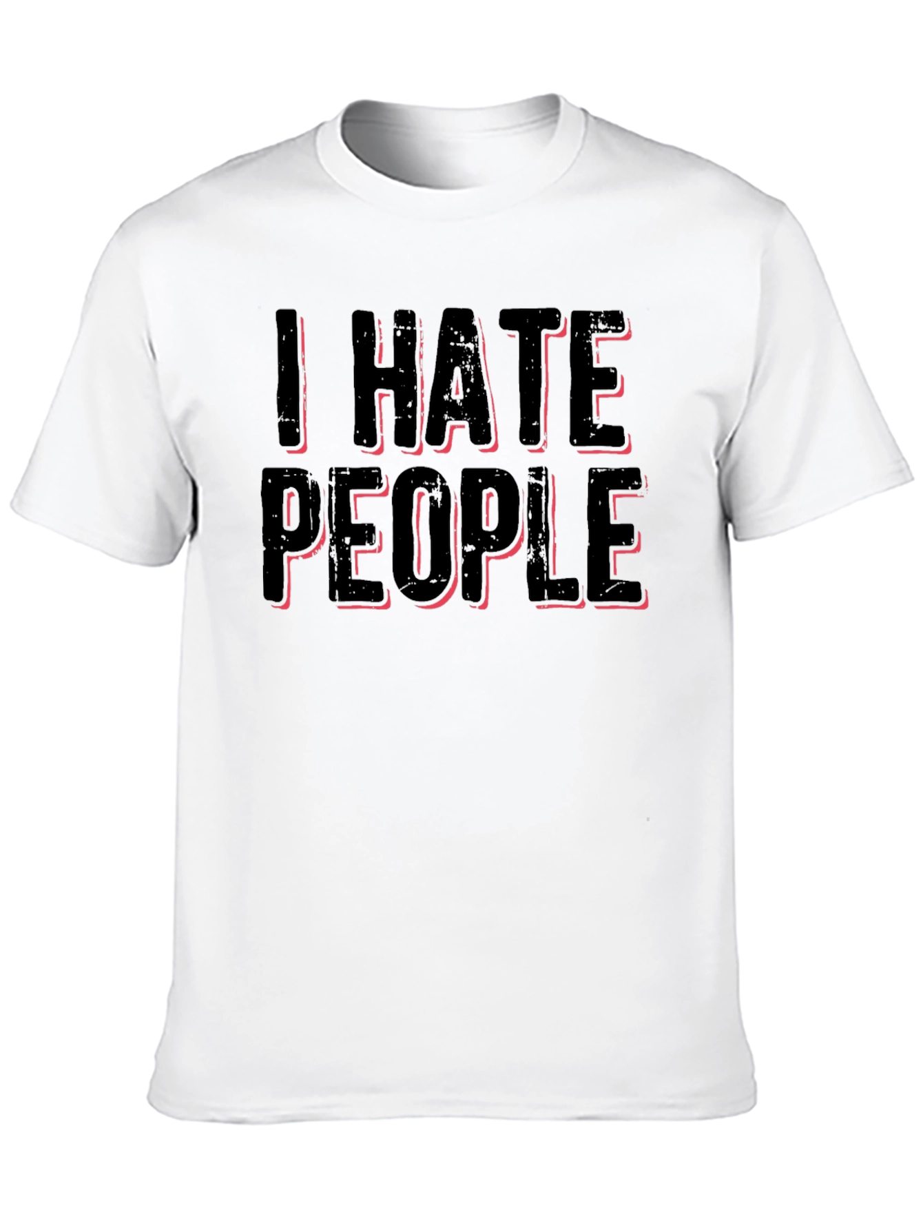 Black I Hate People Graphic T-Shirt - Anti-Social Tee view 10