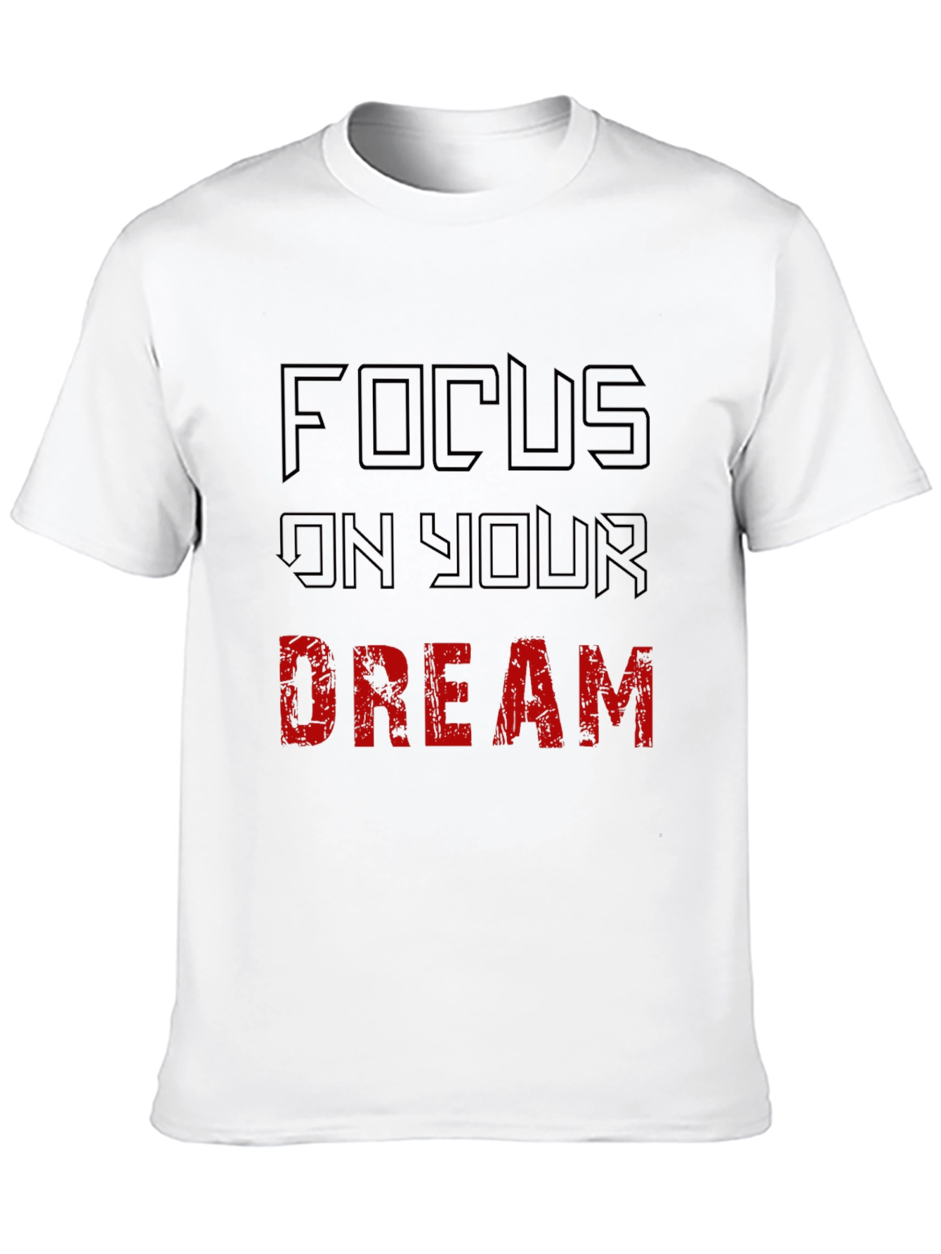 Black Focus On Your Dream Graphic Tee - Motivational T-Shirt view 10