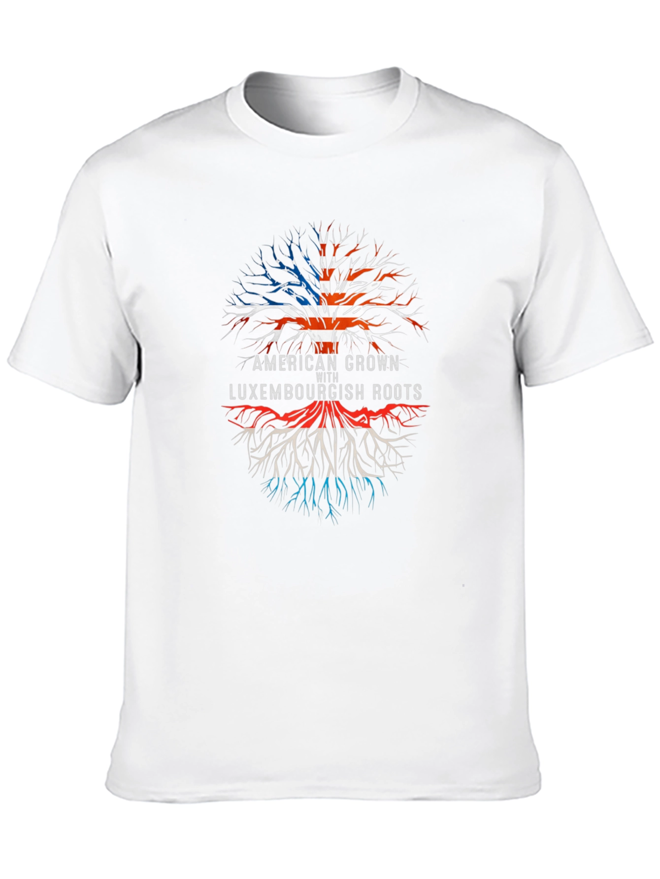 Black American Grown with Luxembourgish Roots T-Shirt view 10