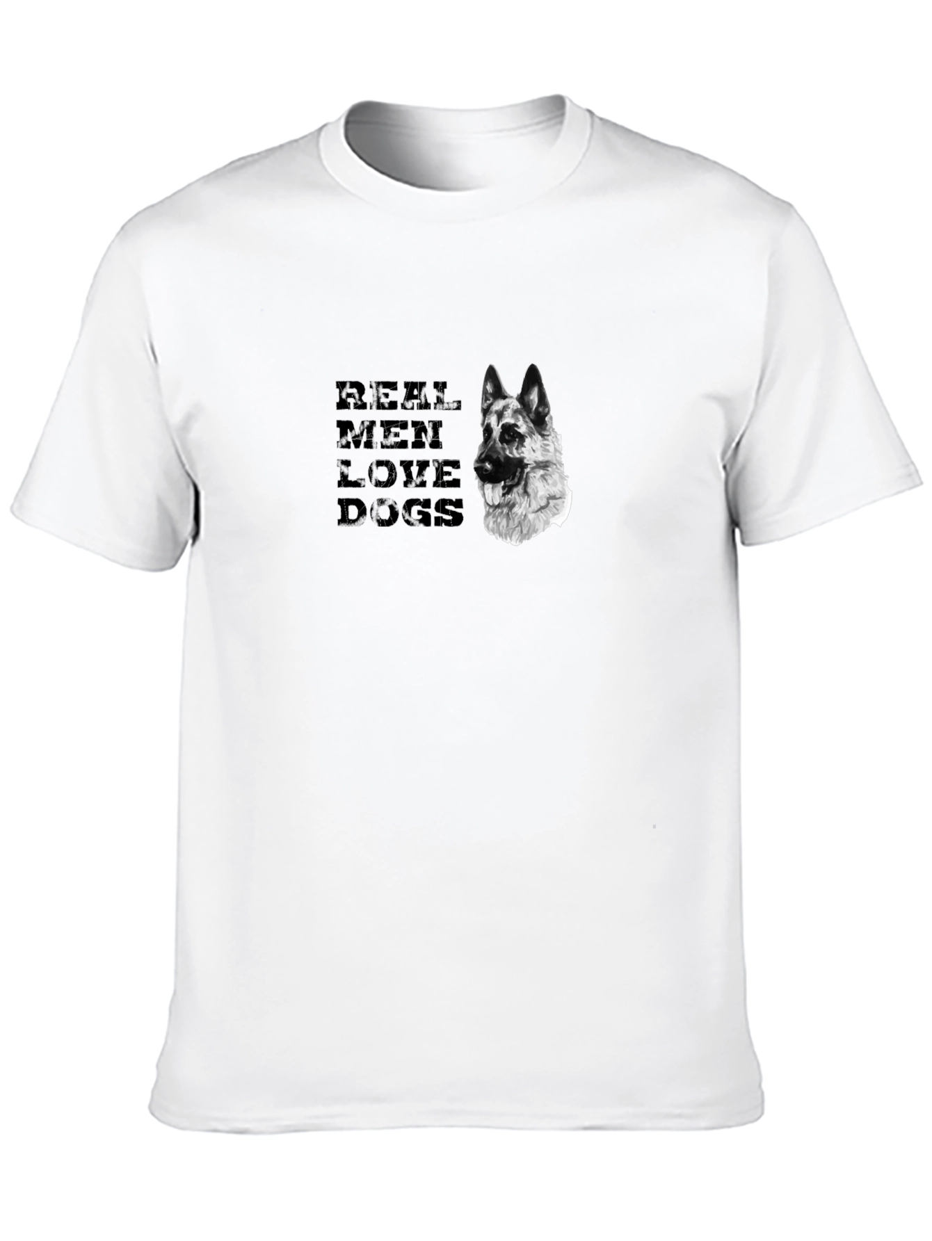 Black Real Men Love Dogs Graphic Tee view 10