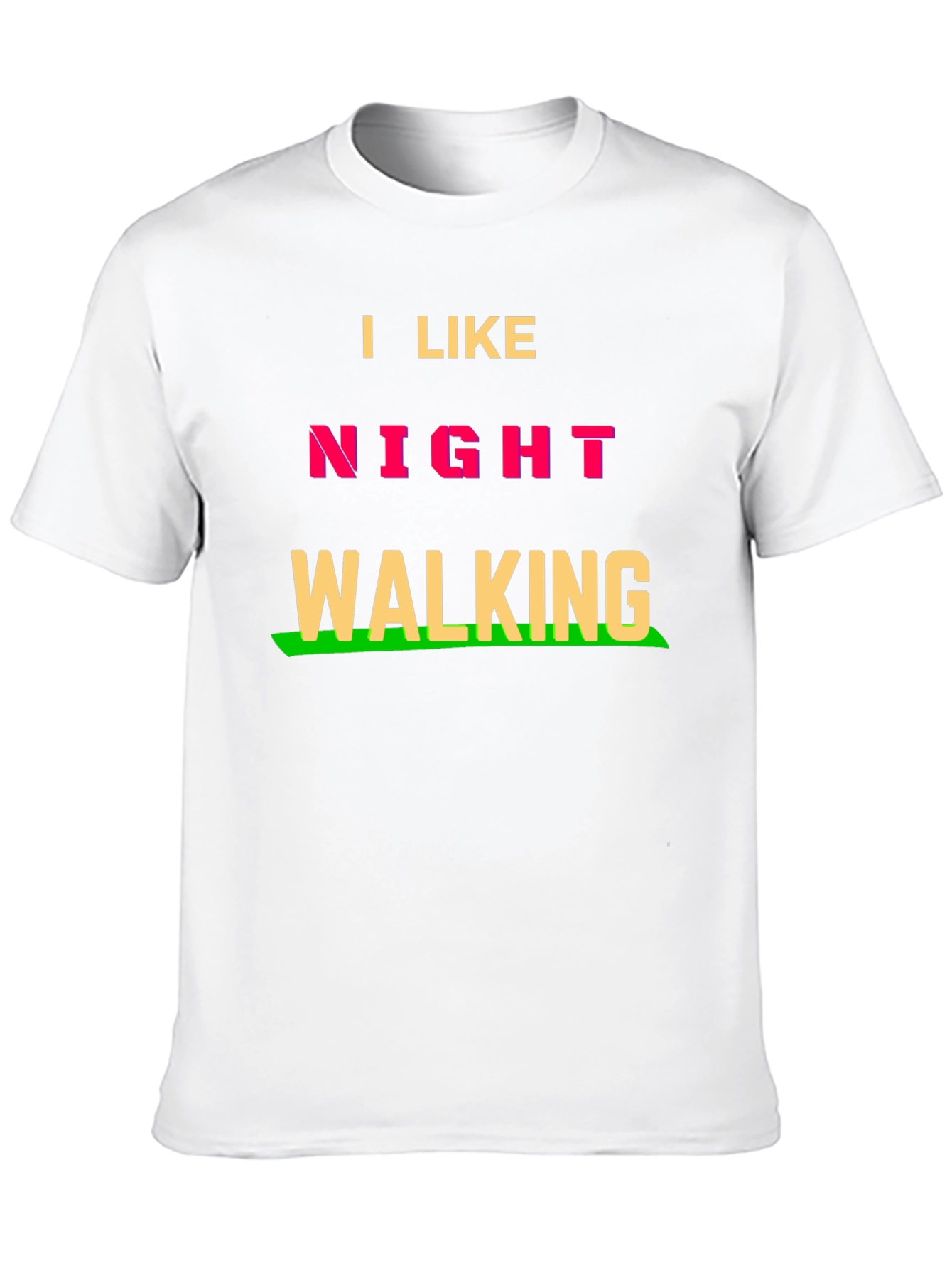 Black I Like Night Walking T-Shirt - Fun Novelty Tee view 10