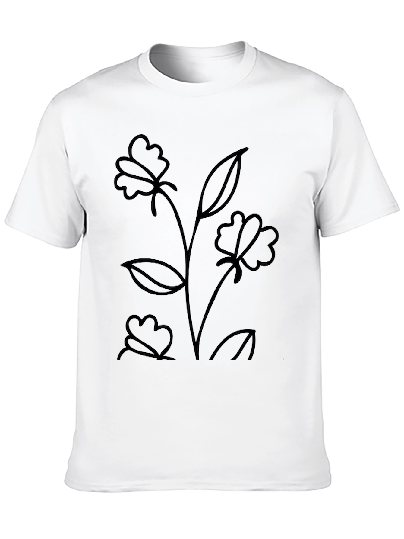 Black Floral Graphic Black T-Shirt view 10