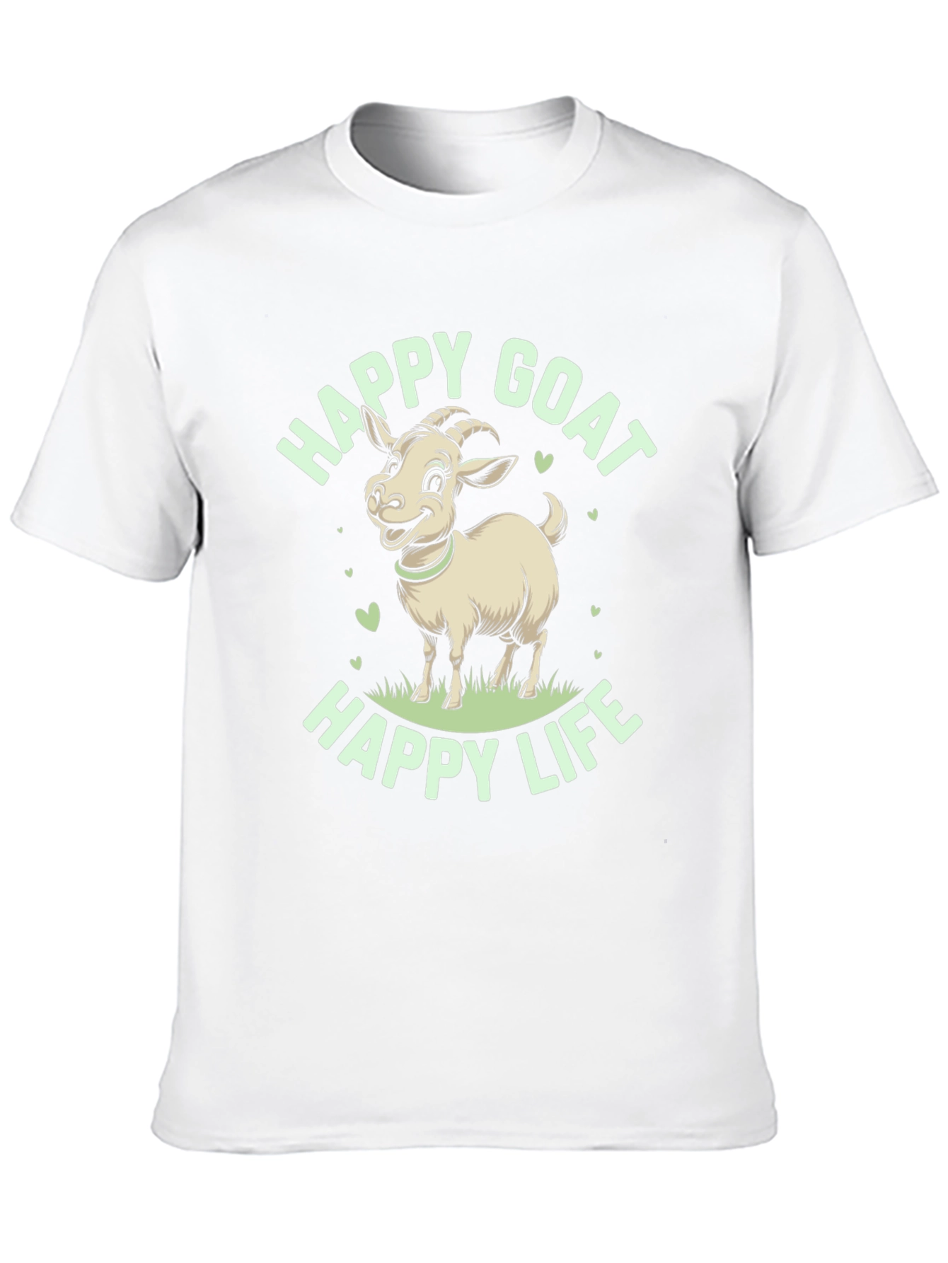 Black Happy Goat Graphic Tee - Black Cotton T-Shirt view 10