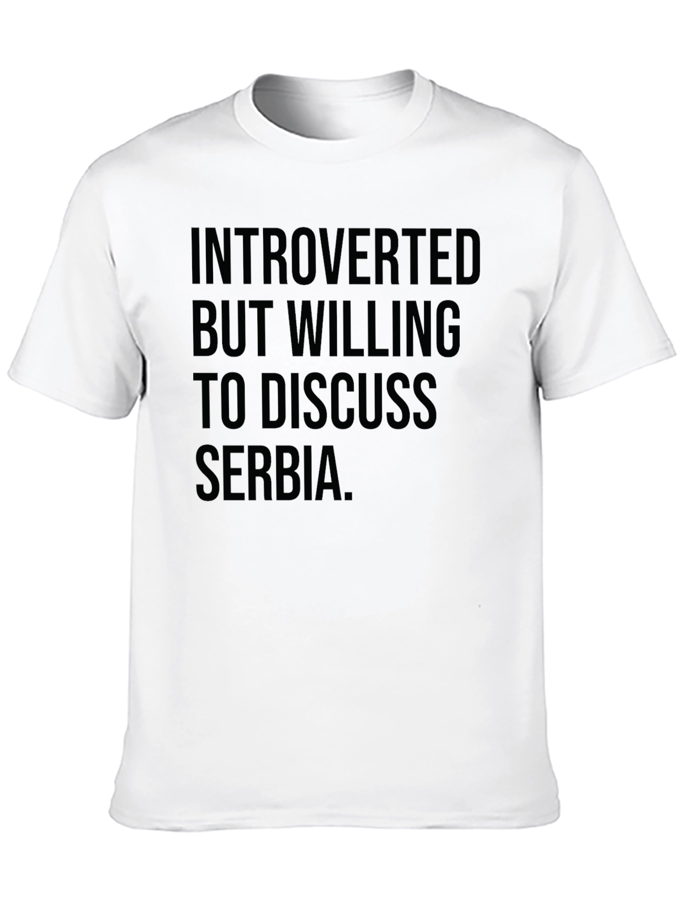 Black Introverted Serbia T-Shirt - Funny Tee view 10