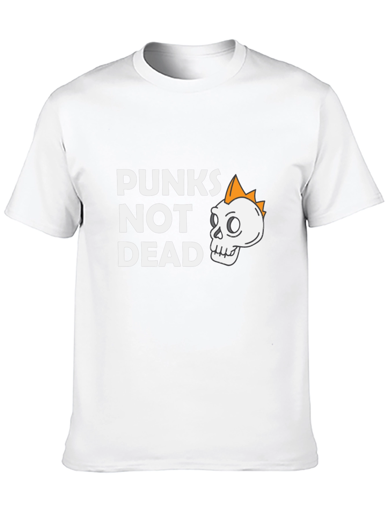 Black Punks Not Dead Graphic Tee - Skull Punk Rock T-Shirt view 10