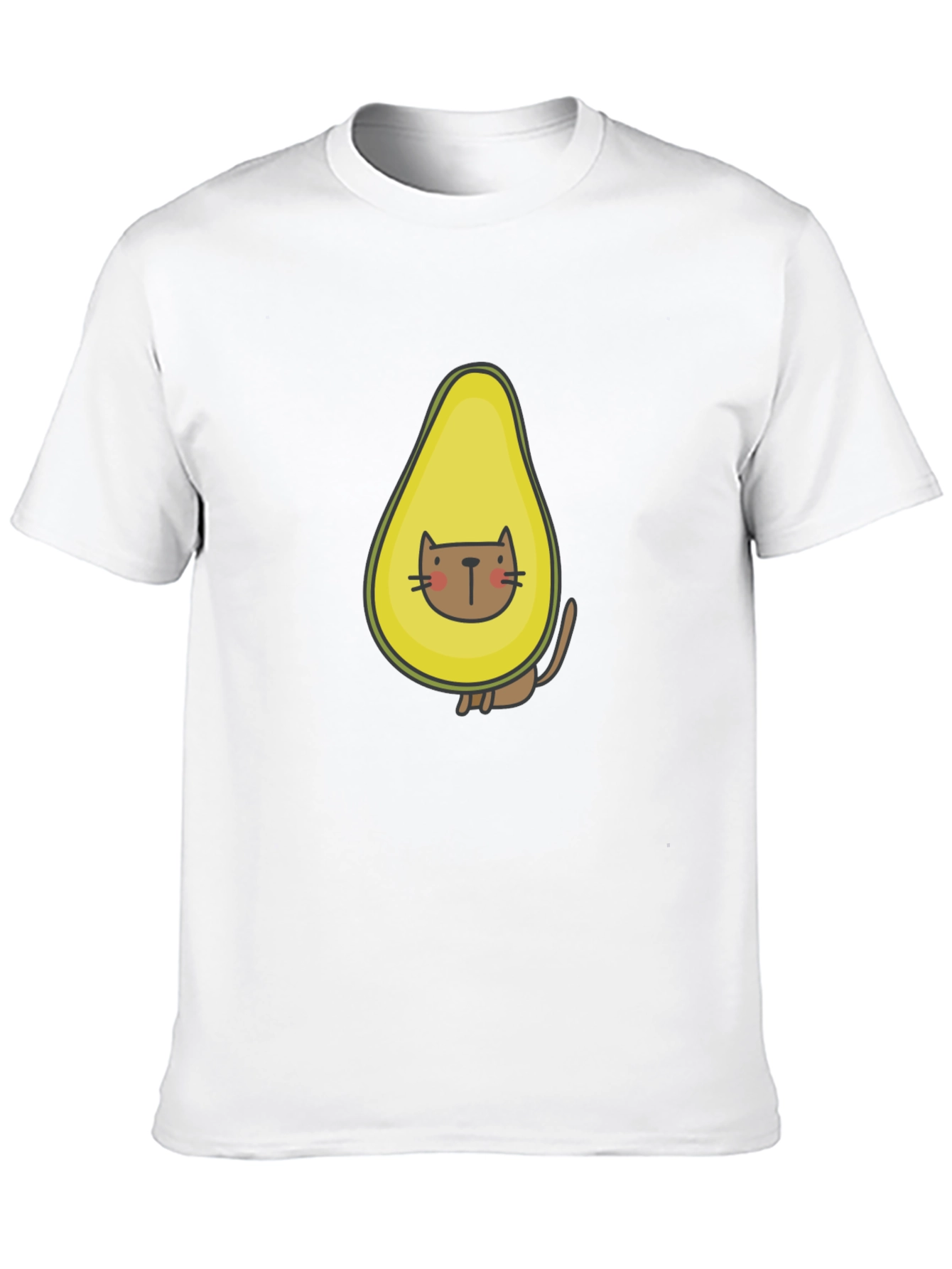 Black Avocado Cat T-Shirt - Funny Graphic Tee view 10