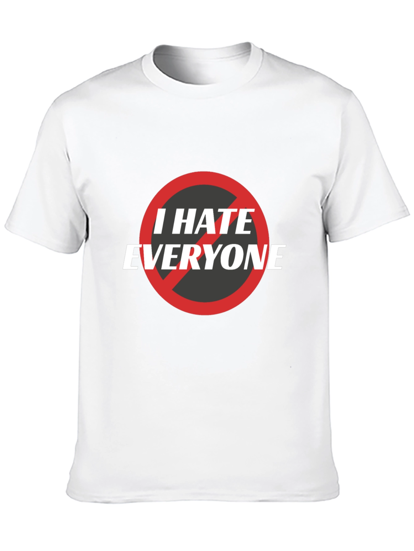 Black I Hate Everyone Graphic Tee - Unisex Black T-Shirt view 10