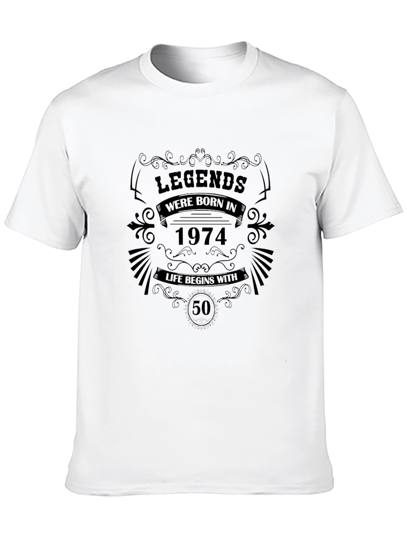 Legends Born In 1974 T-Shirt - 50th Birthday Gift - 10