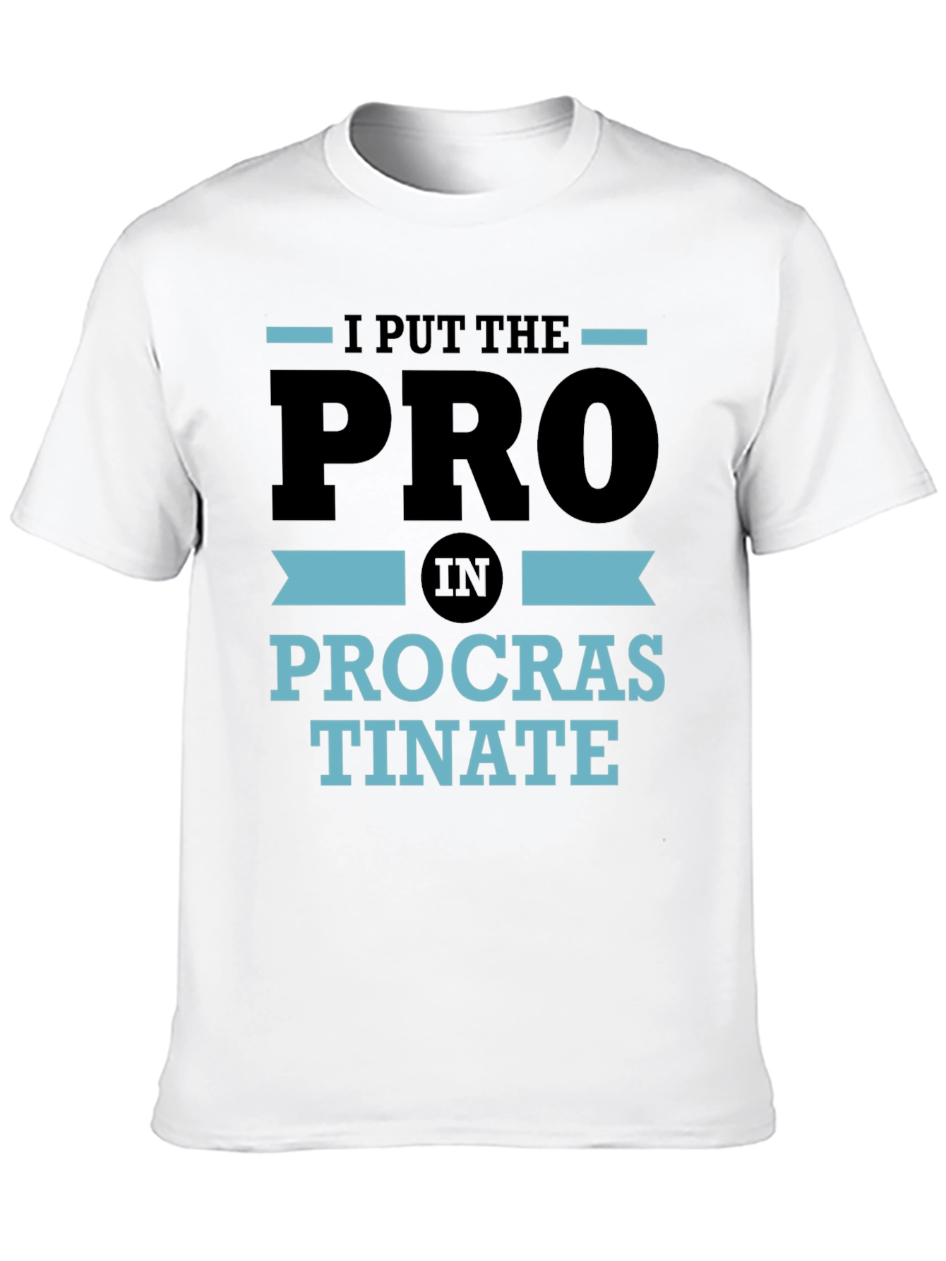 Black Procrastinate T-Shirt - Funny Graphic Tee view 10