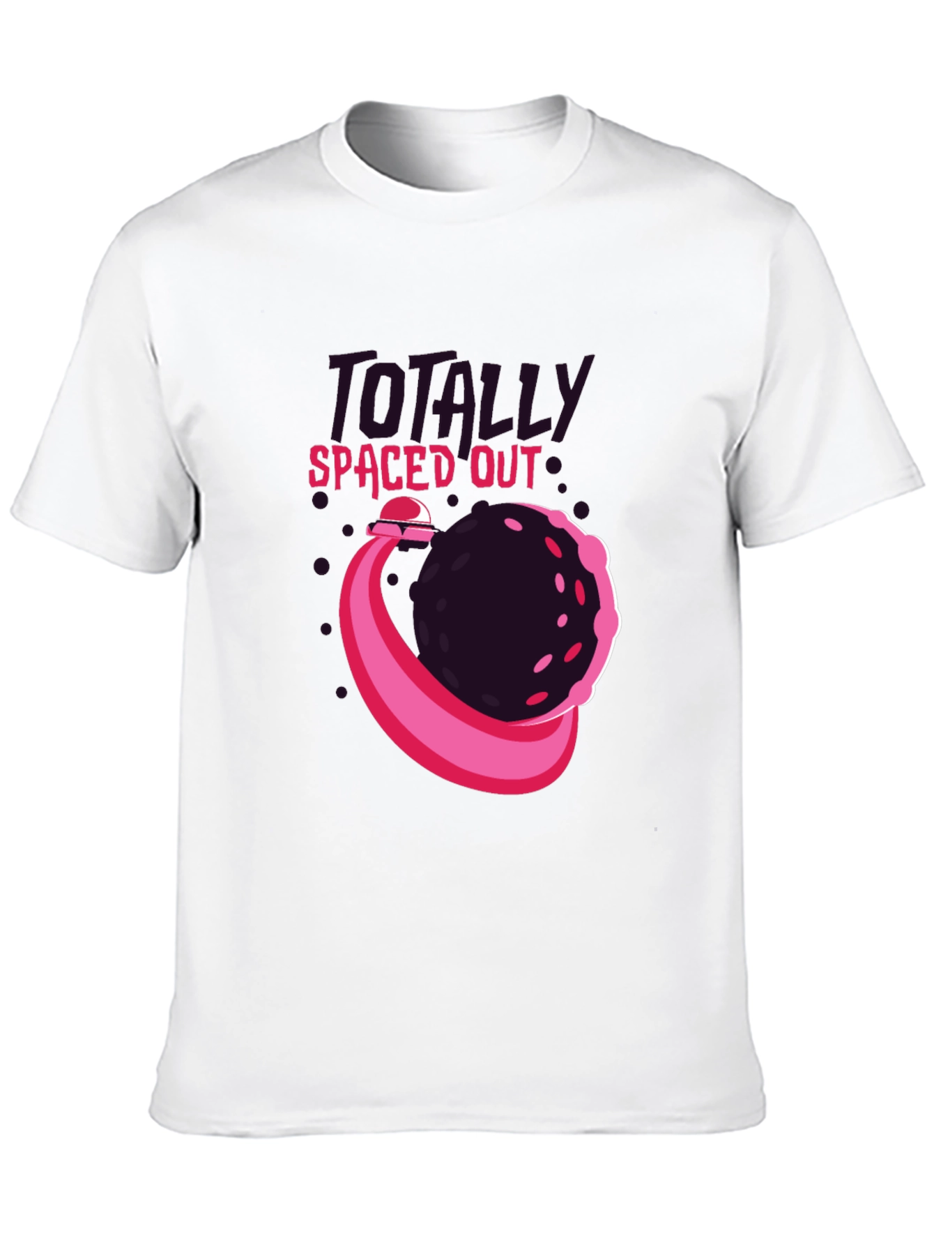 Black Totally Spaced Out T-Shirt - Unique Graphic Tee view 10