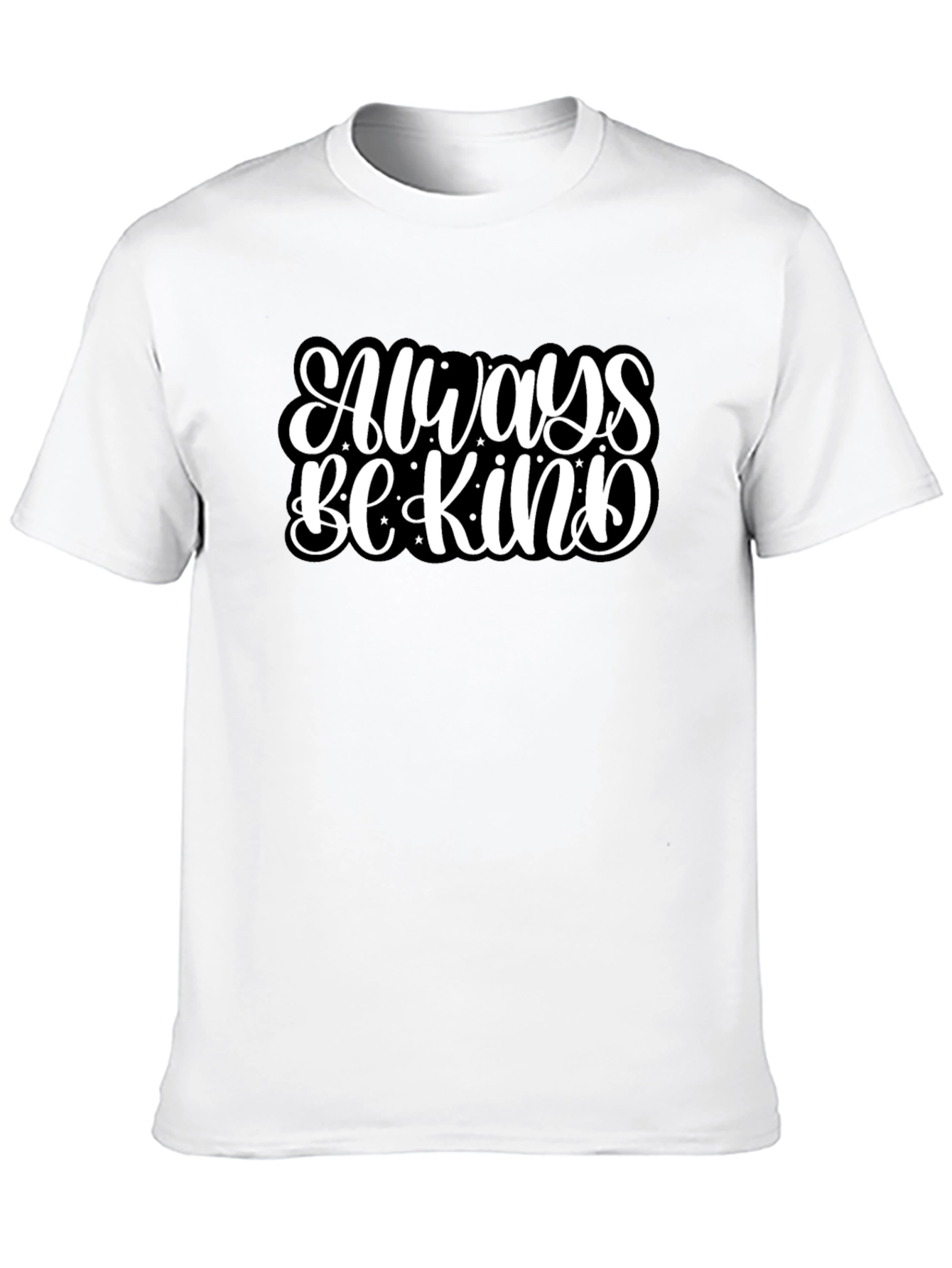 Black Always Be Kind Graphic Black T-Shirt view 10