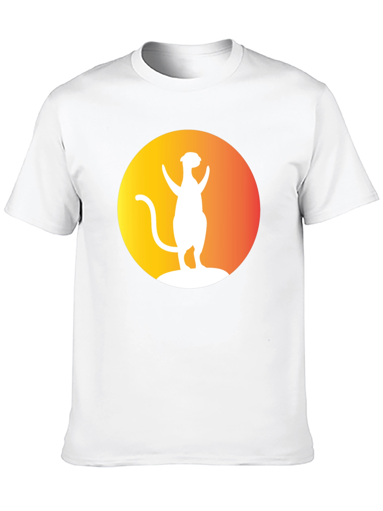 Black Meerkat Silhouette Graphic Tee - Unisex Black T-Shirt view 10