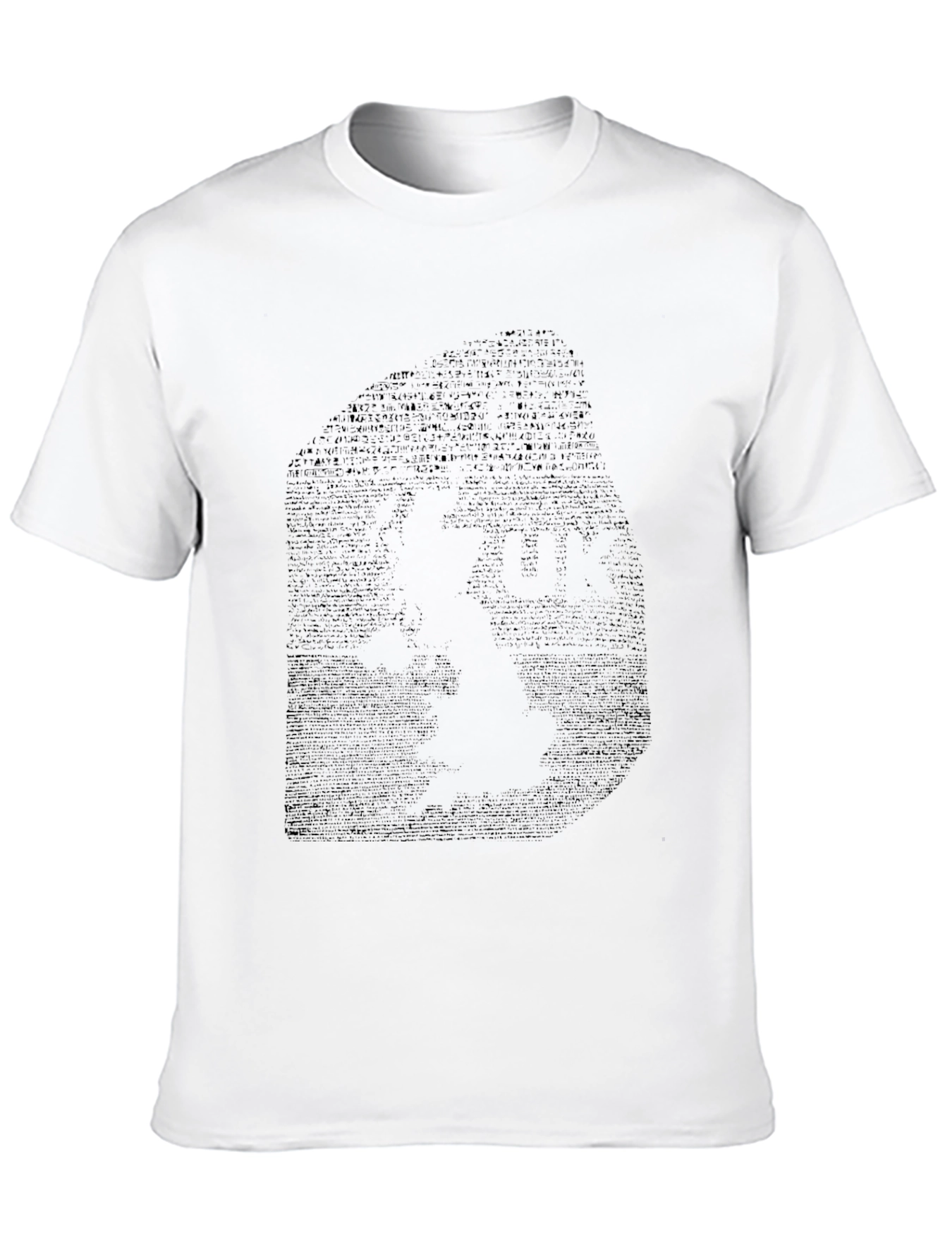 Black Abstract Face Graphic Black T-Shirt view 10