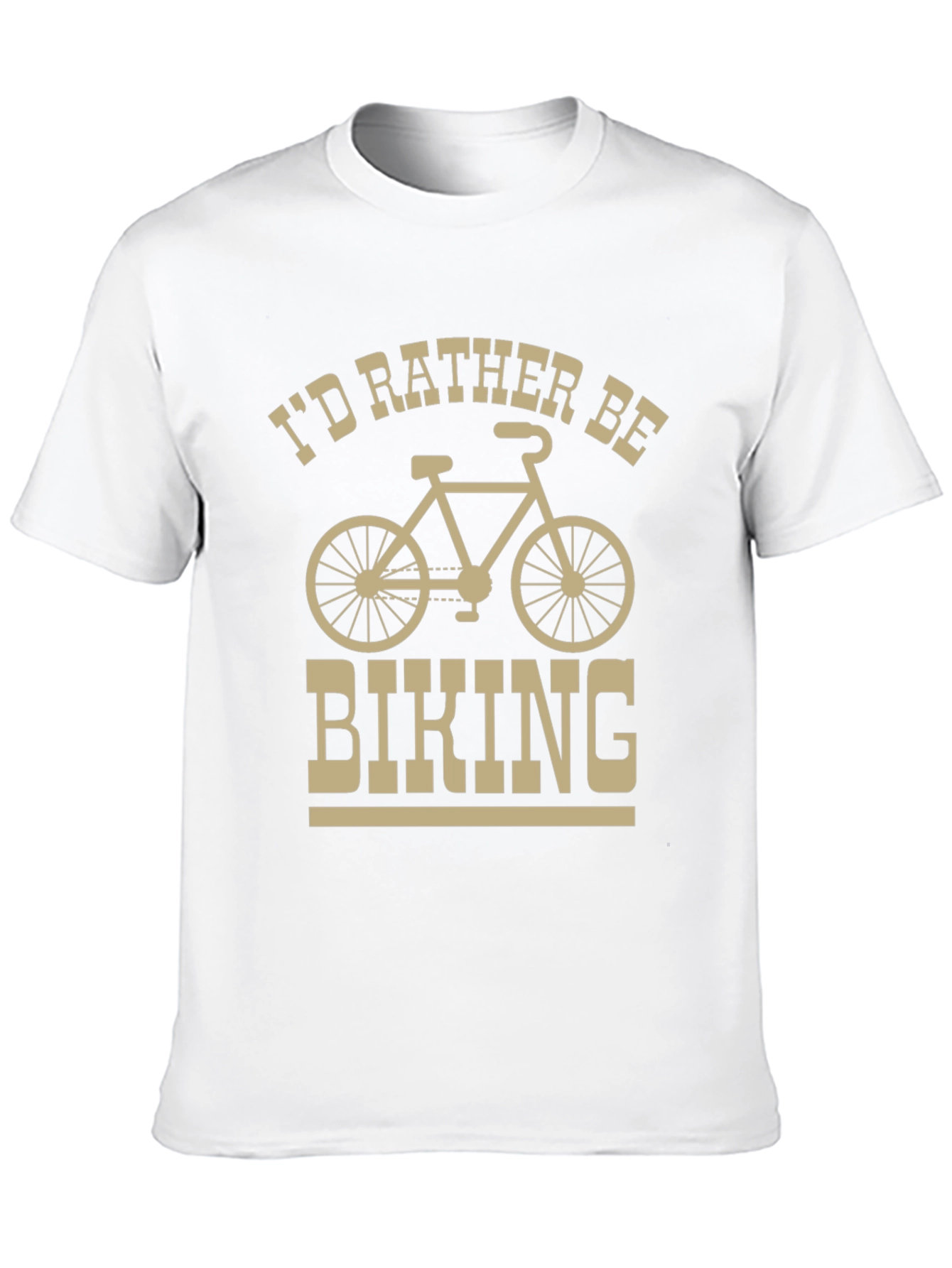 Black I'd Rather Be Biking T-Shirt - Black view 10