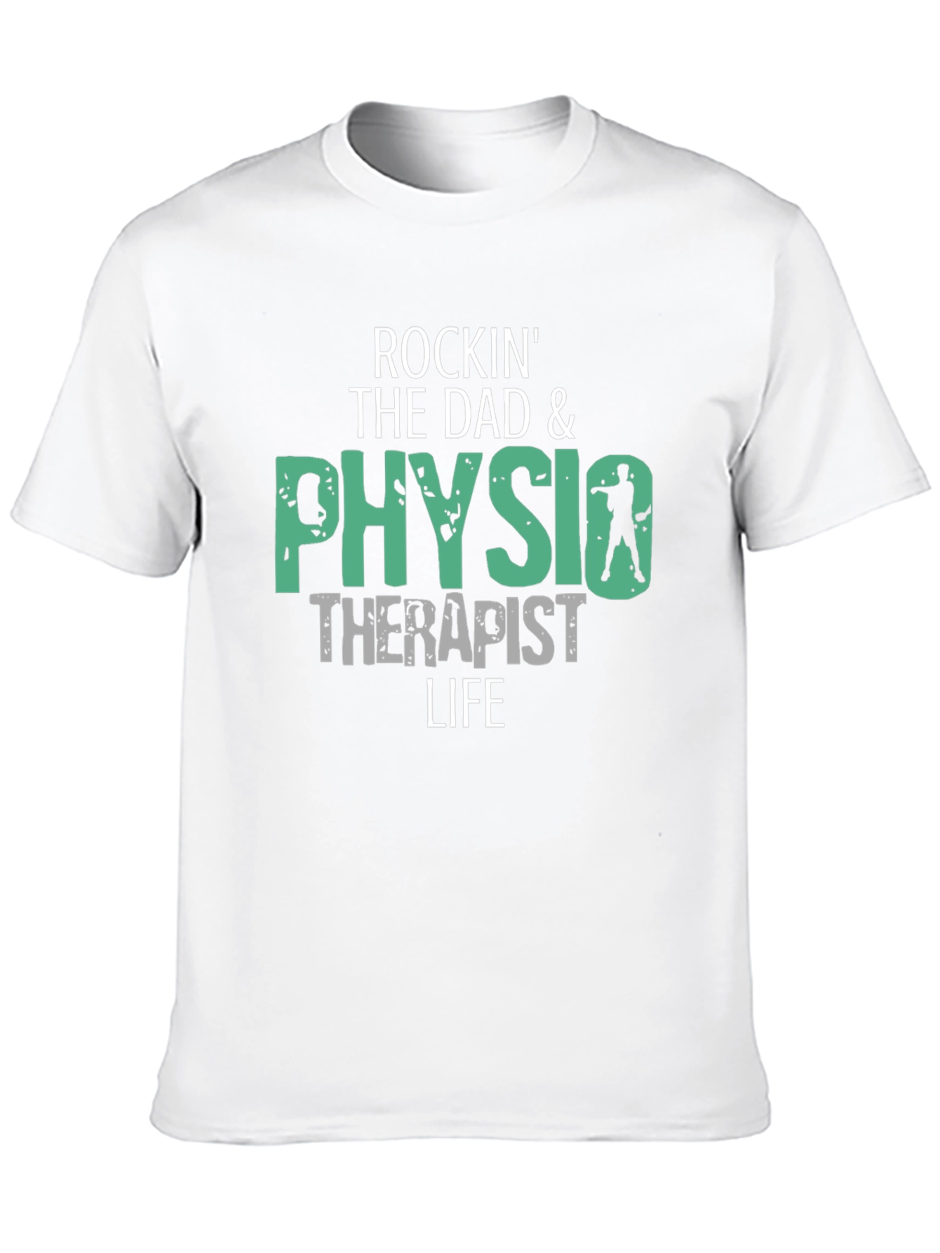 Black Rockin' Dad & Physical Therapist Life T-Shirt view 10