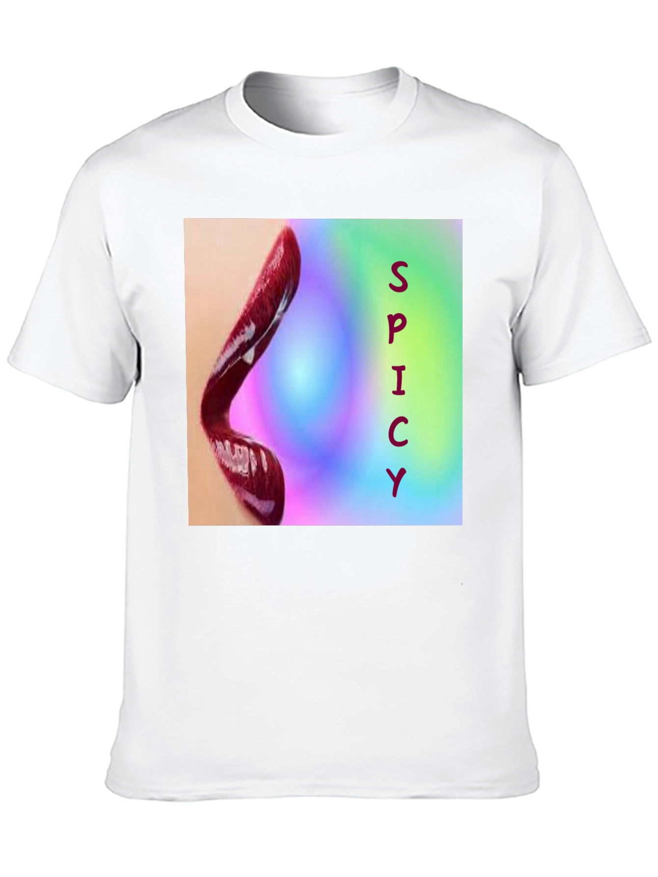 Black Spicy Lips Graphic Tee - Bold Statement Shirt view 10