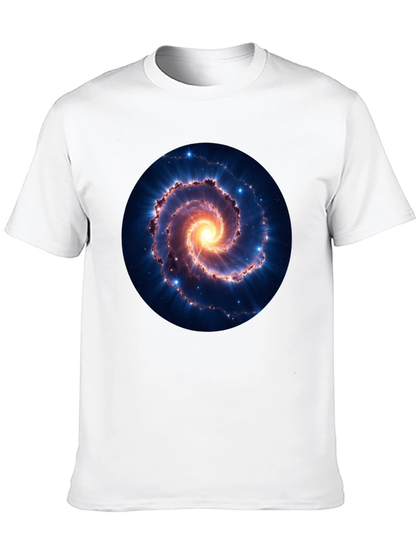 Black Spiral Galaxy Graphic Tee - Black Cotton Blend view 10