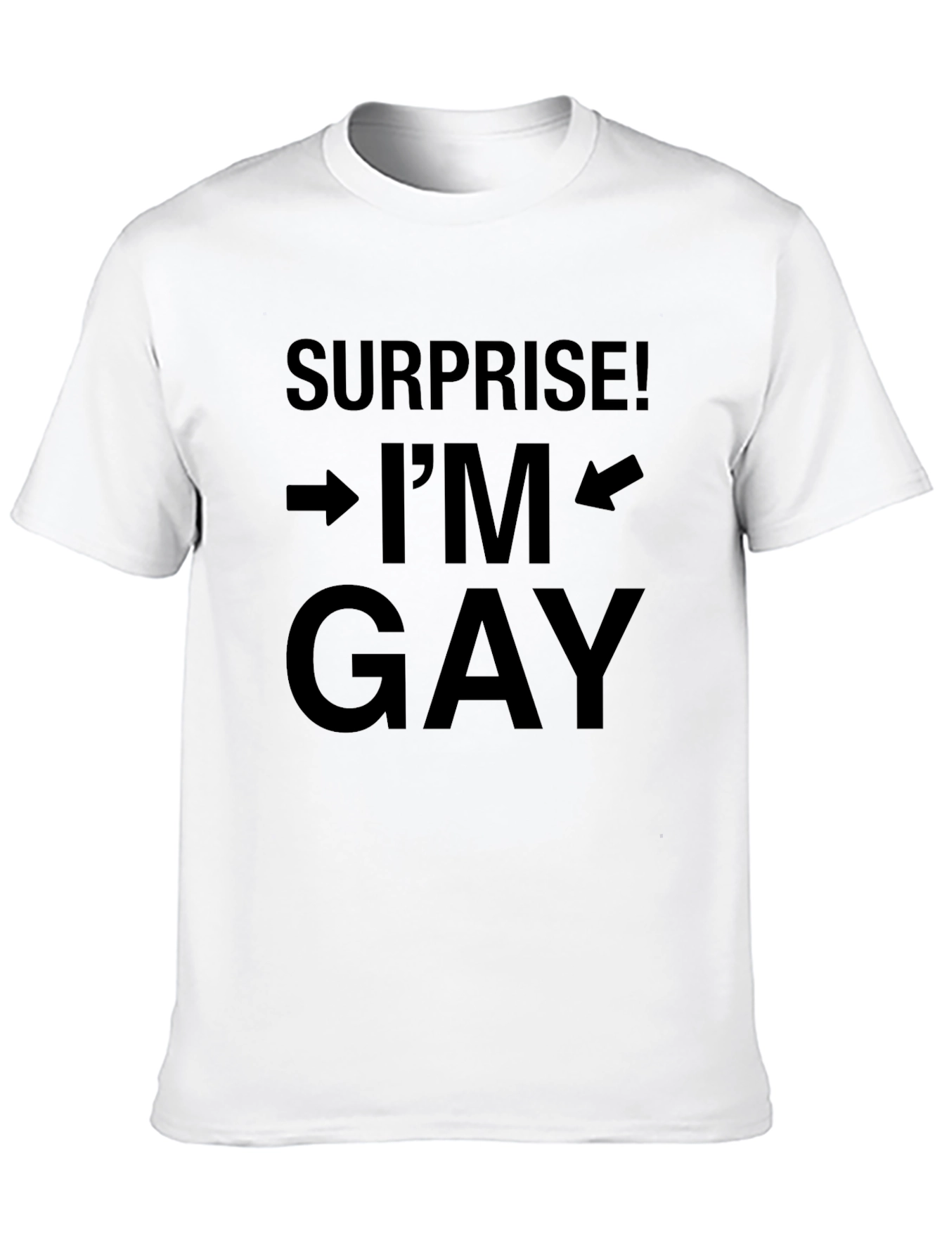 Black Surprise! I'm Gay T-Shirt - Bold Statement Tee view 10