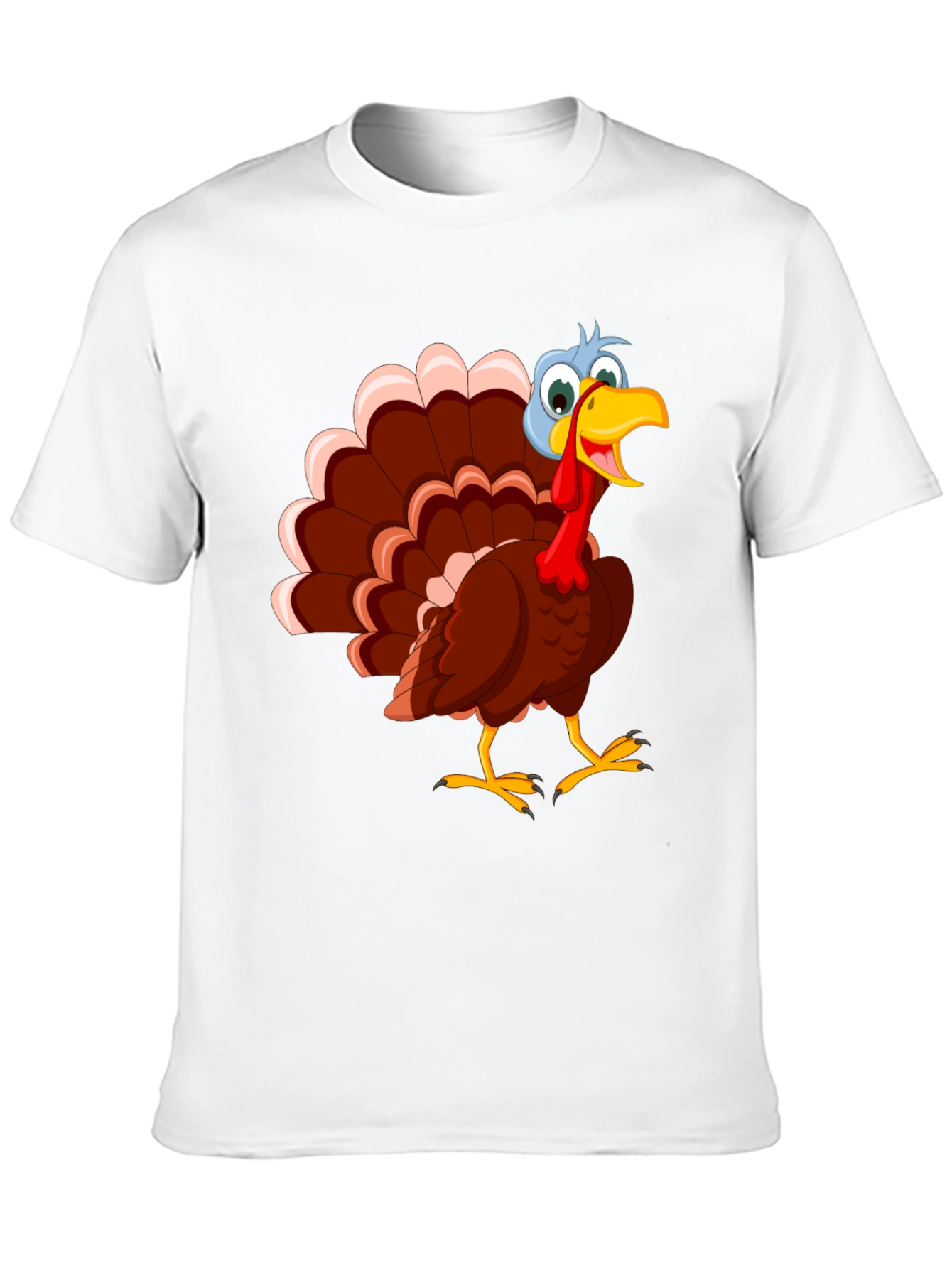 Black Thanksgiving Turkey Graphic Tee - Unisex Black T-Shirt view 10