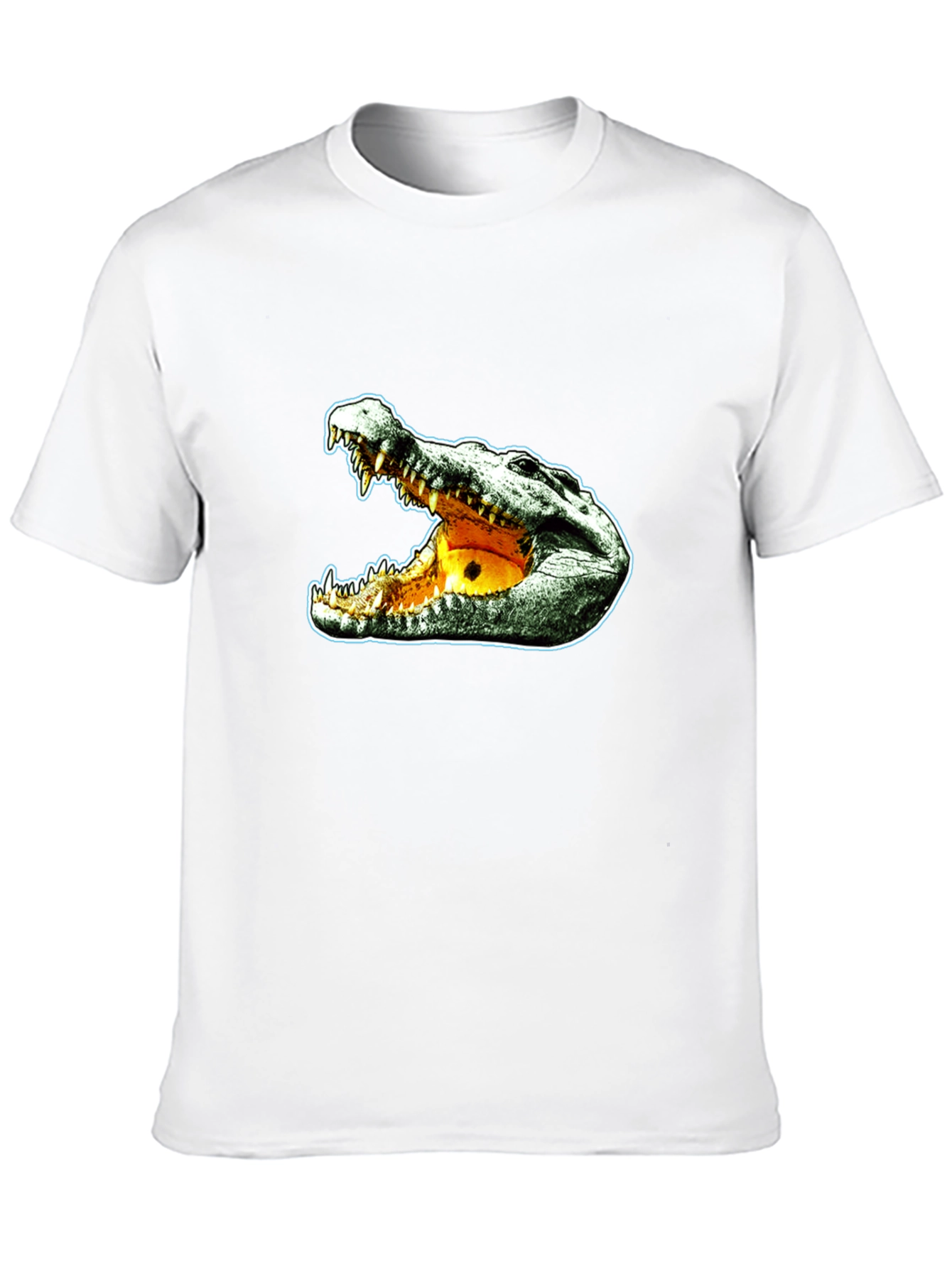 Black Crocodile Graphic Tee - Black Cotton T-Shirt view 10