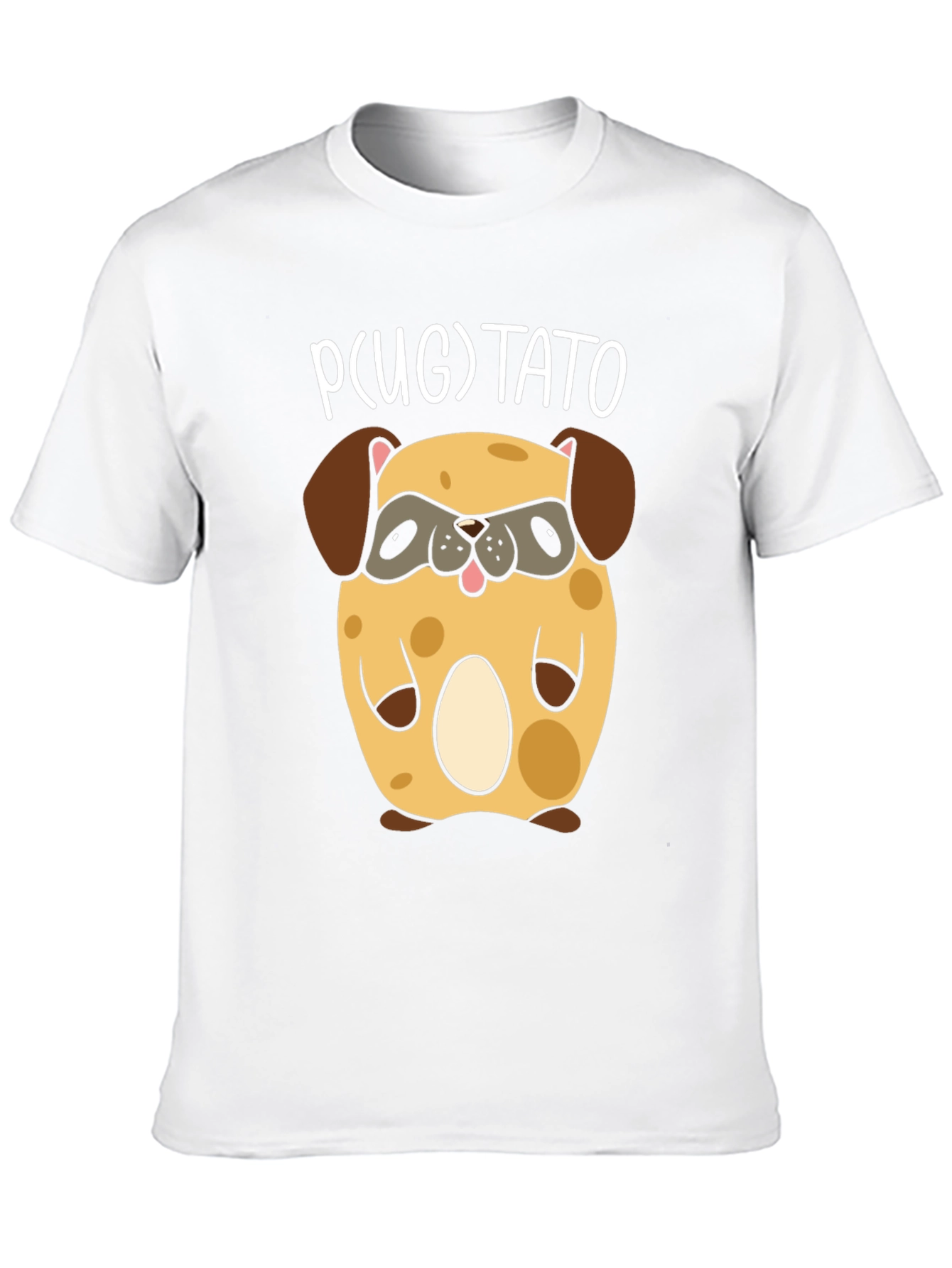 Black Pugtato T-Shirt - Cute Pug Potato Graphic Tee view 10