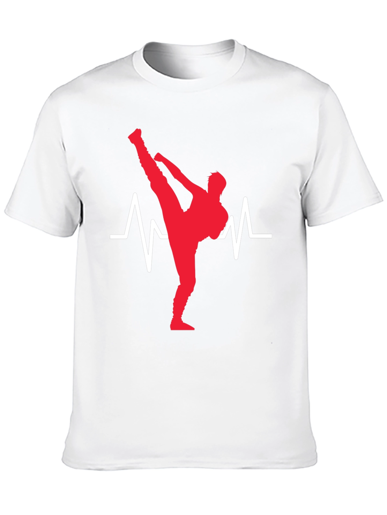 Black Martial Arts Heartbeat T-Shirt - Black view 10