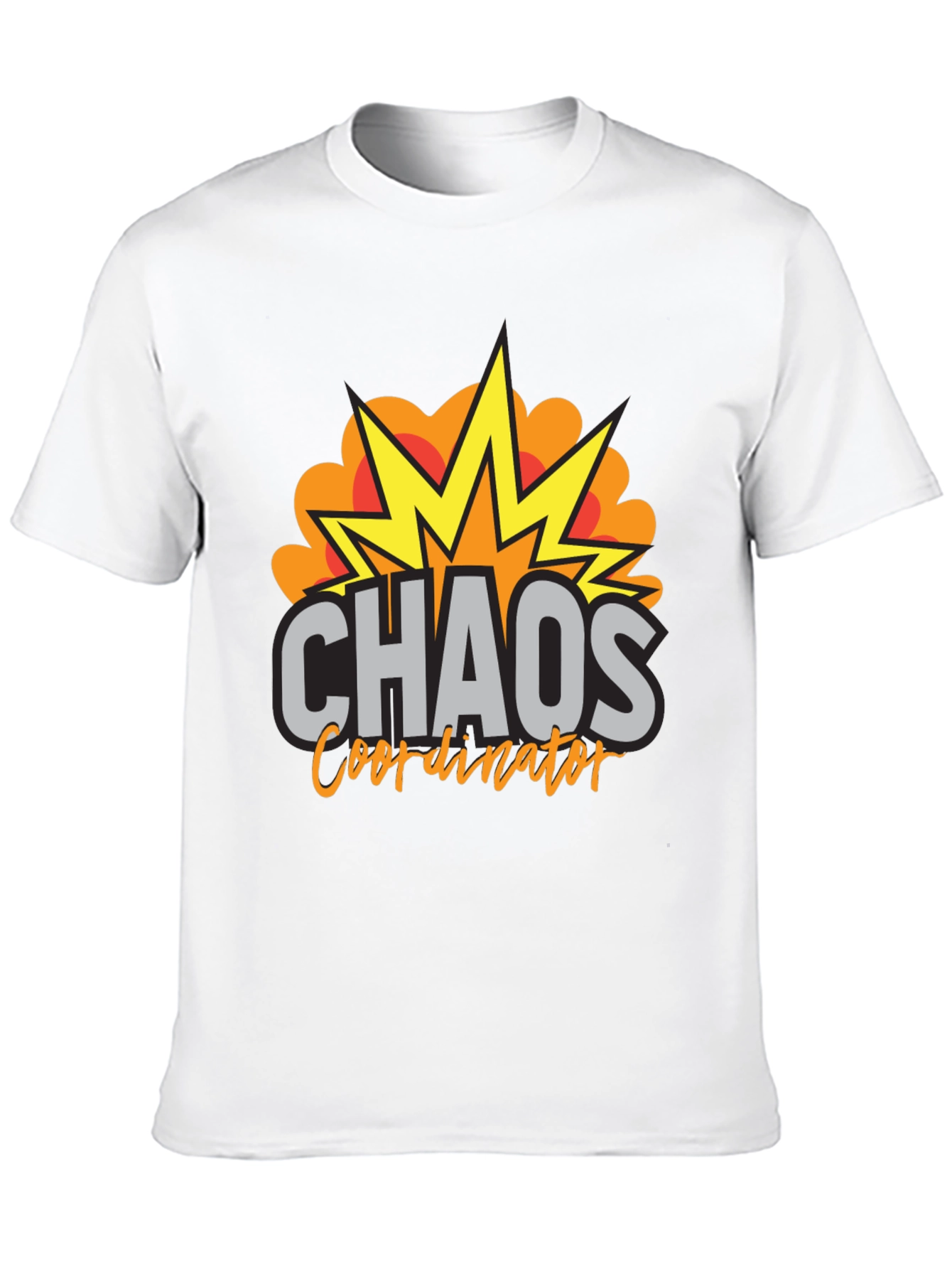 Black Chaos Coordinator T-Shirt - Funny Graphic Tee view 10