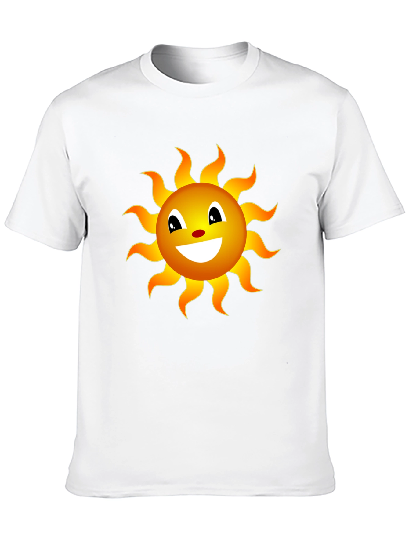 Black Smiling Sun Graphic Tee - Black Cotton Blend Shirt view 10