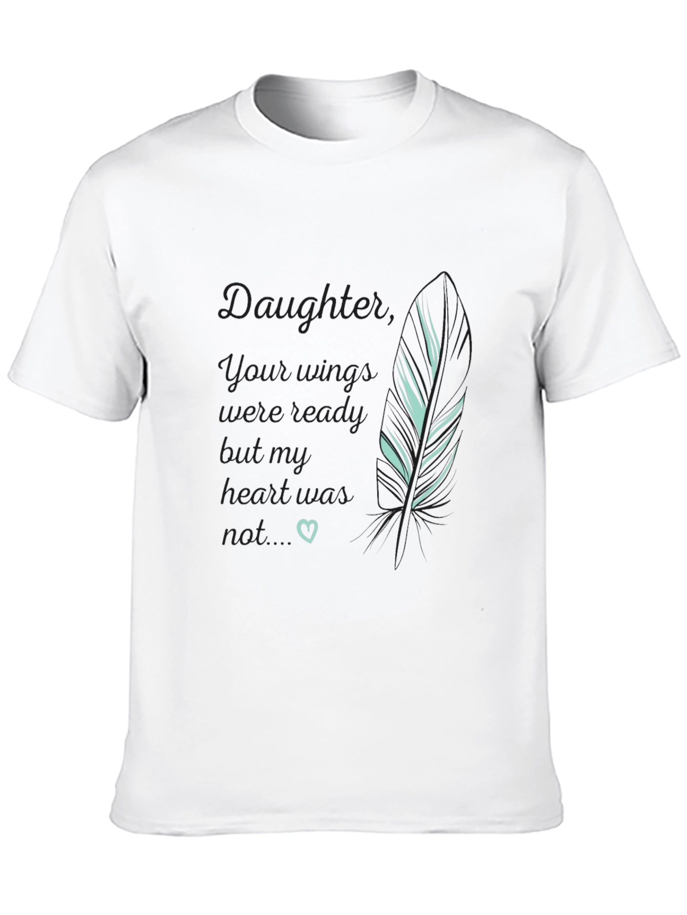 Black Daughter Wings Ready Black Graphic Tee view 10